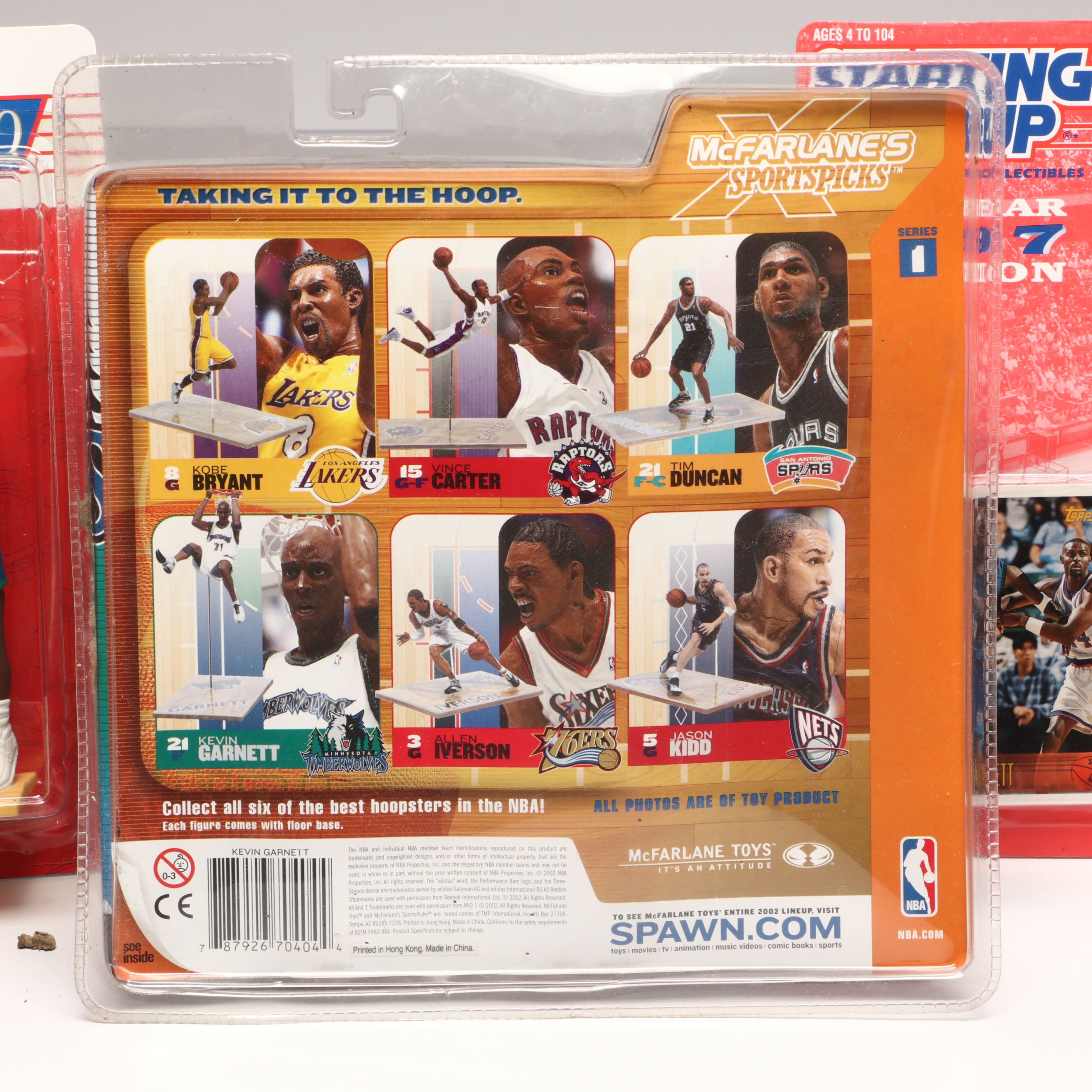 Kevin Garnett, Stephon Marbury and Mike Bibby Action Figures and Trading Cards