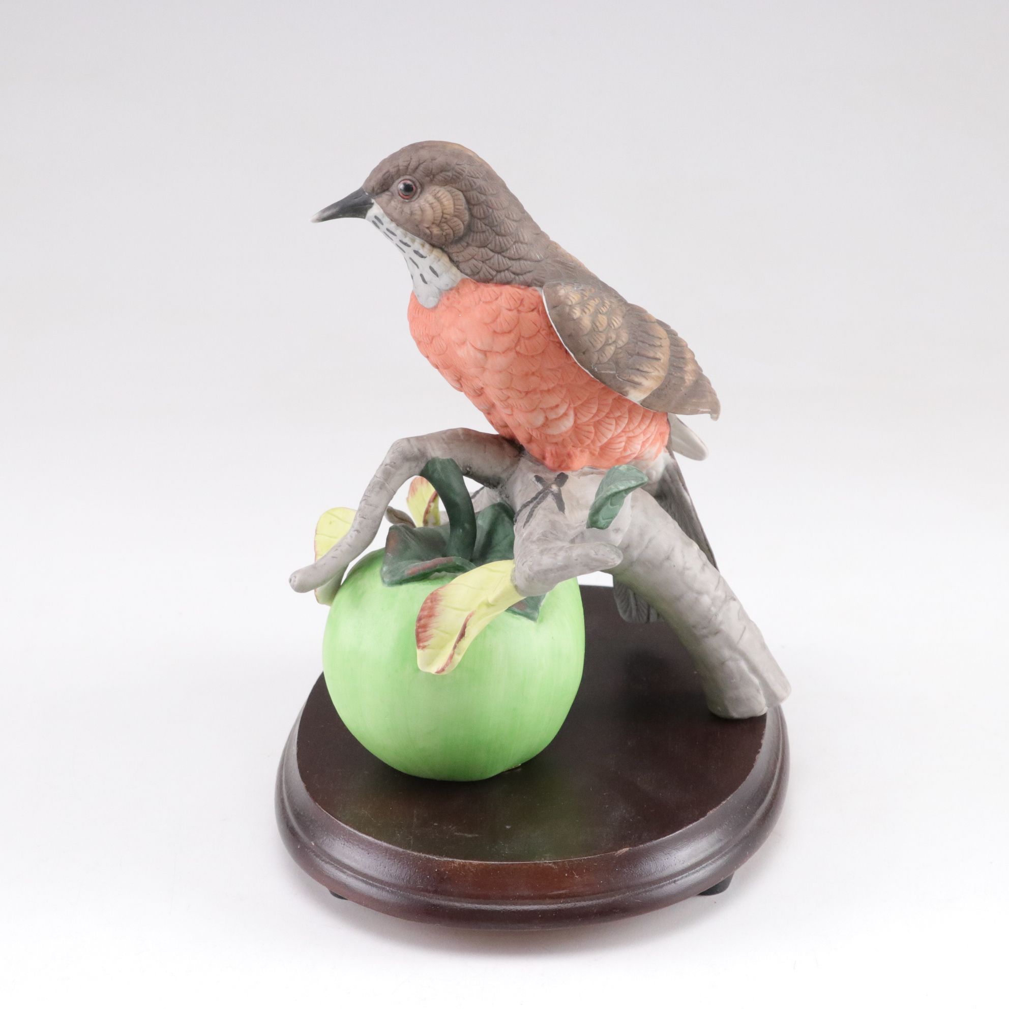 Royal Carlton and Arnart Bisque Porcelain Parrot and Robin Figurines