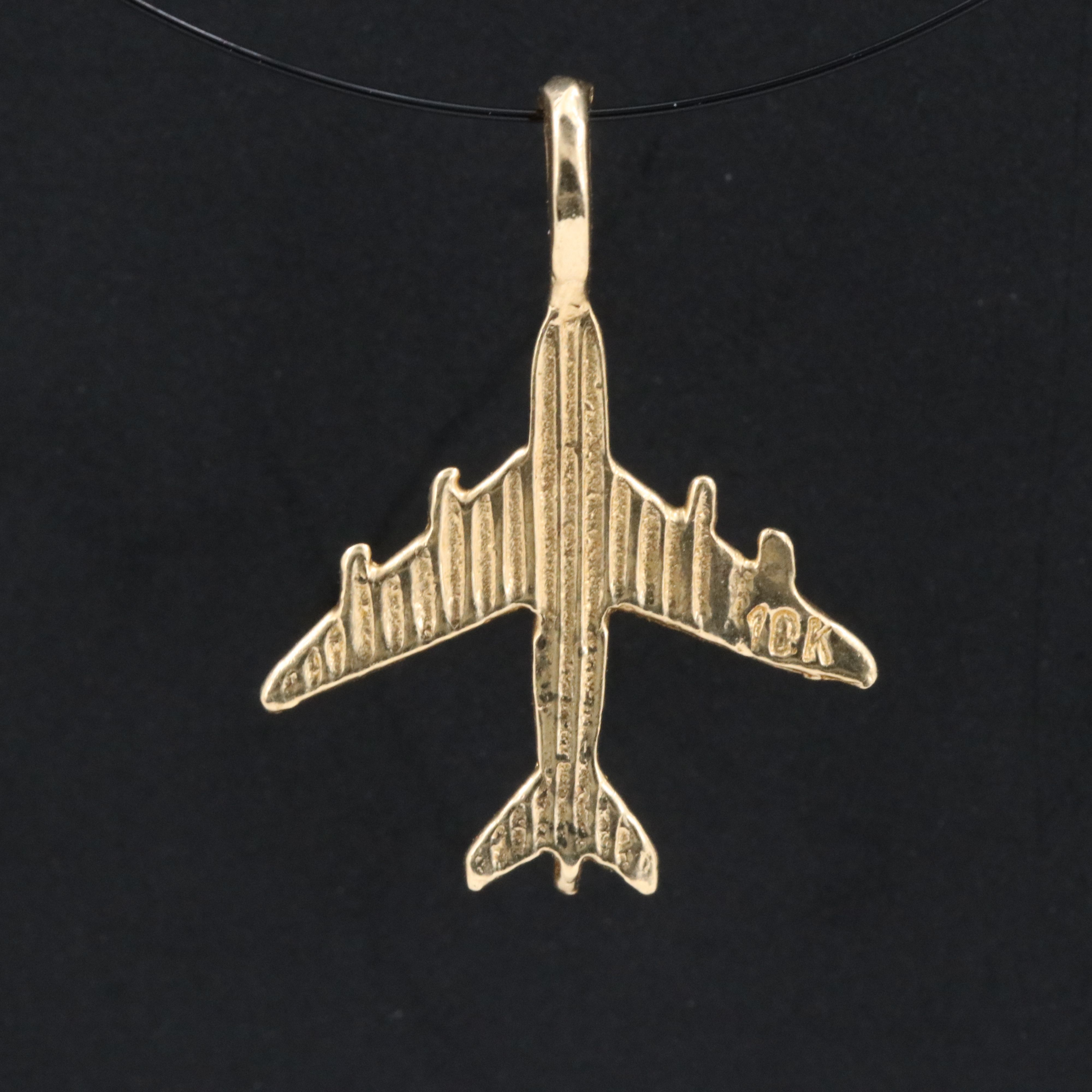 10K Airplane Charm