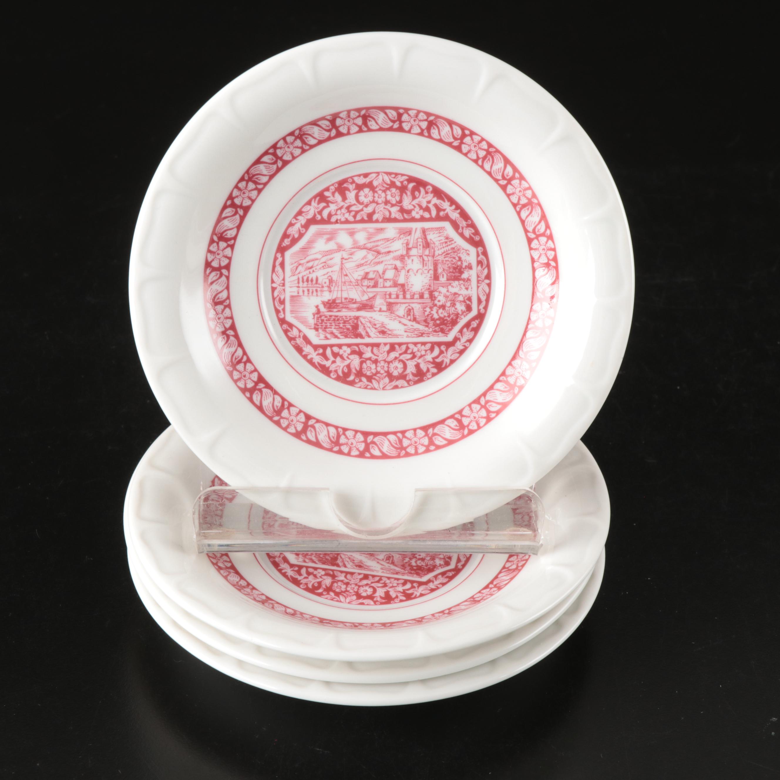 Souvenir Ashtrays with Ceramic Plates, and Bowl