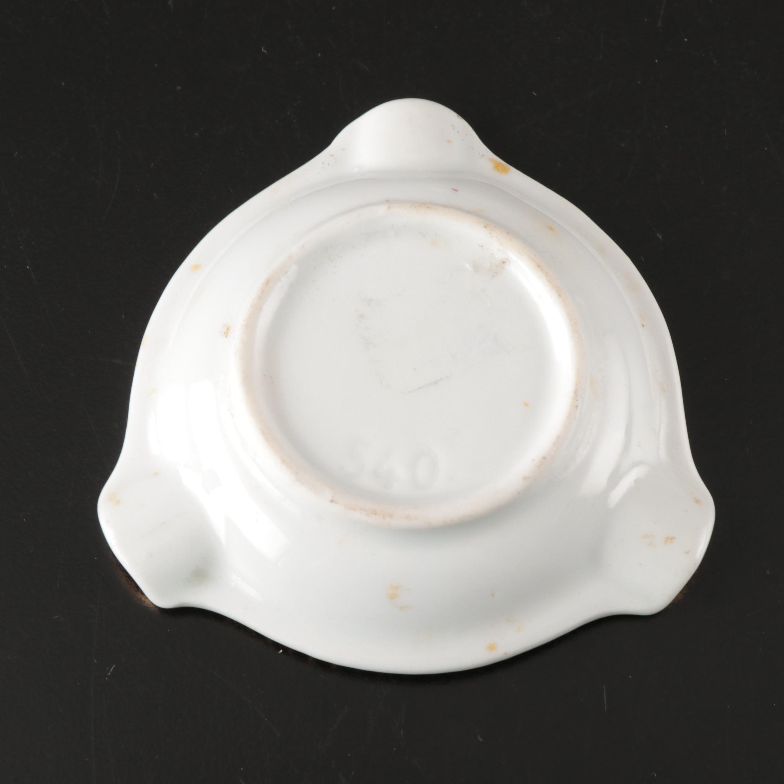 Souvenir Ashtrays with Ceramic Plates, and Bowl