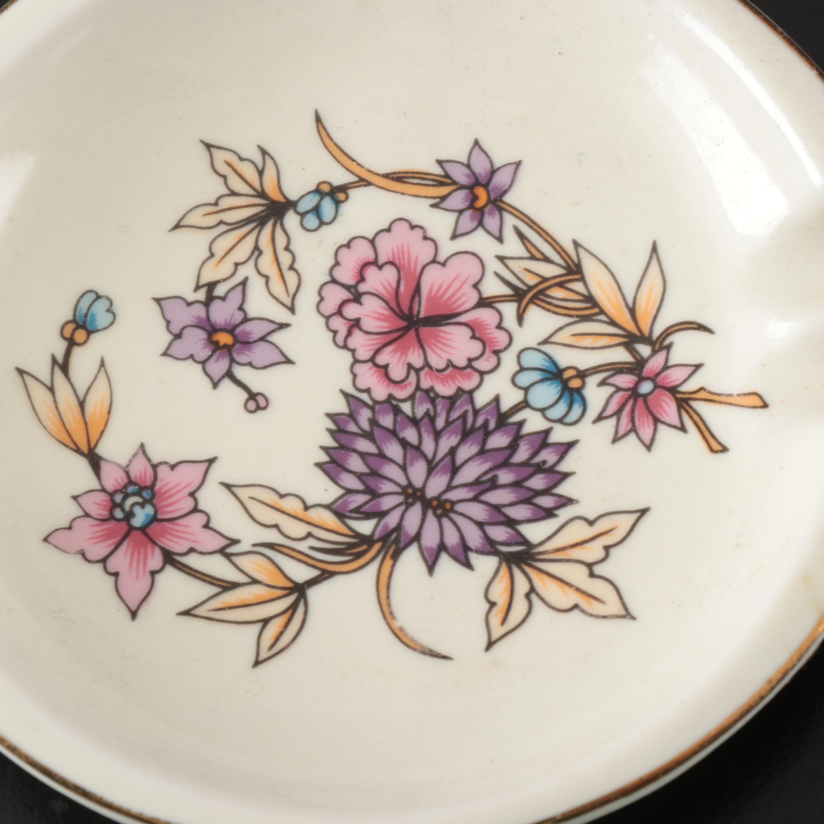 Souvenir Ashtrays with Ceramic Plates, and Bowl