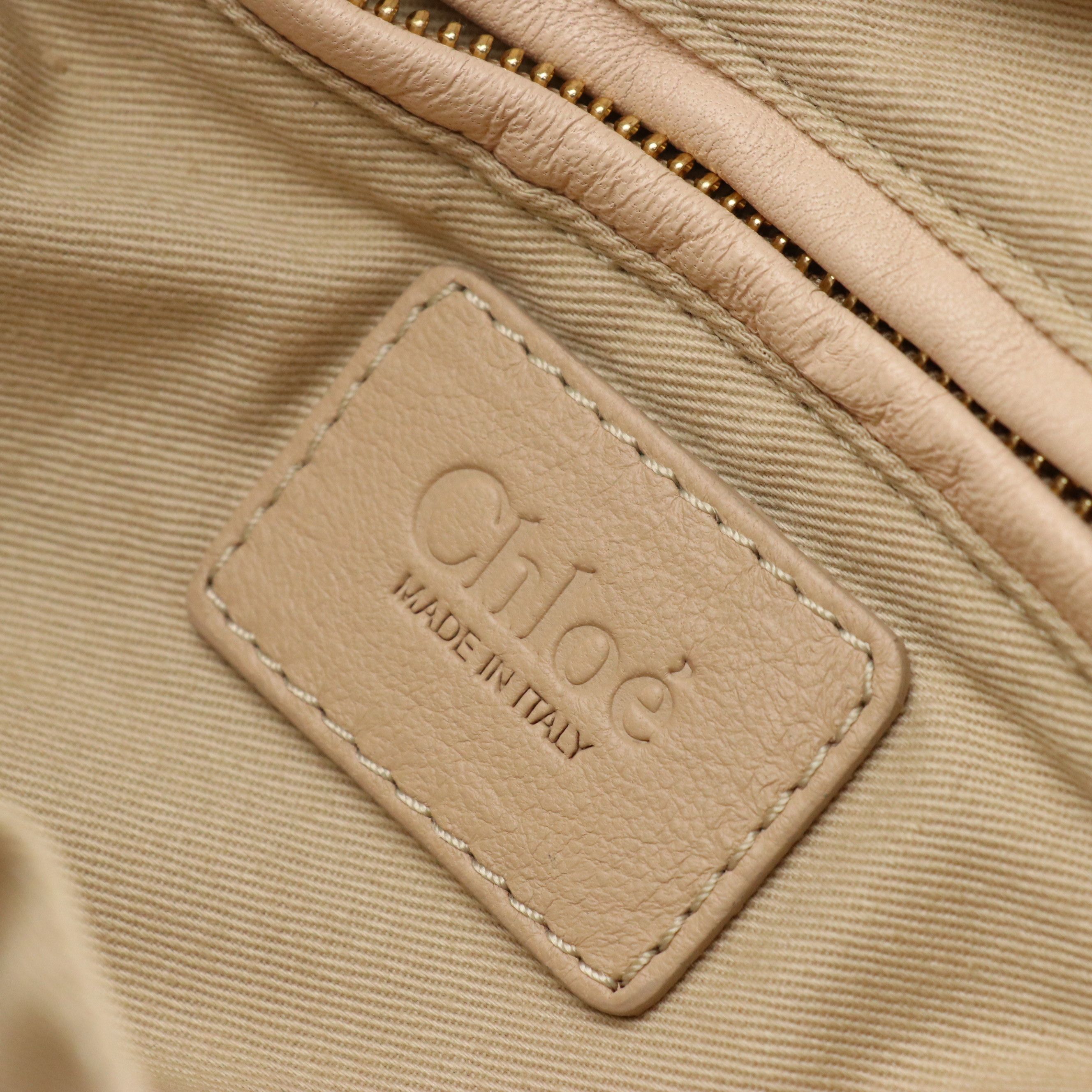 Chloe Paraty Bag in Studded Beige Leather