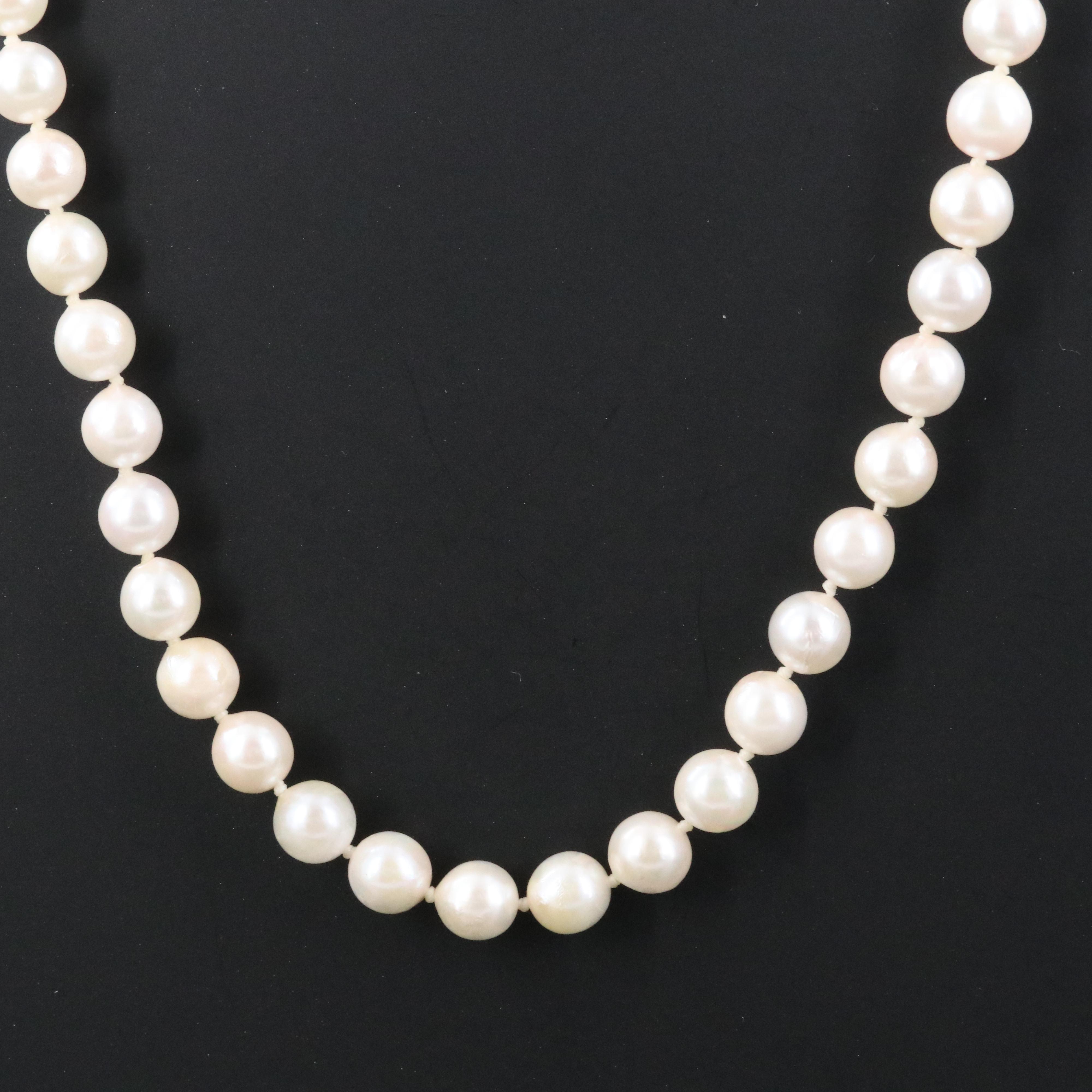 Pearl Necklace with 14K Clasp