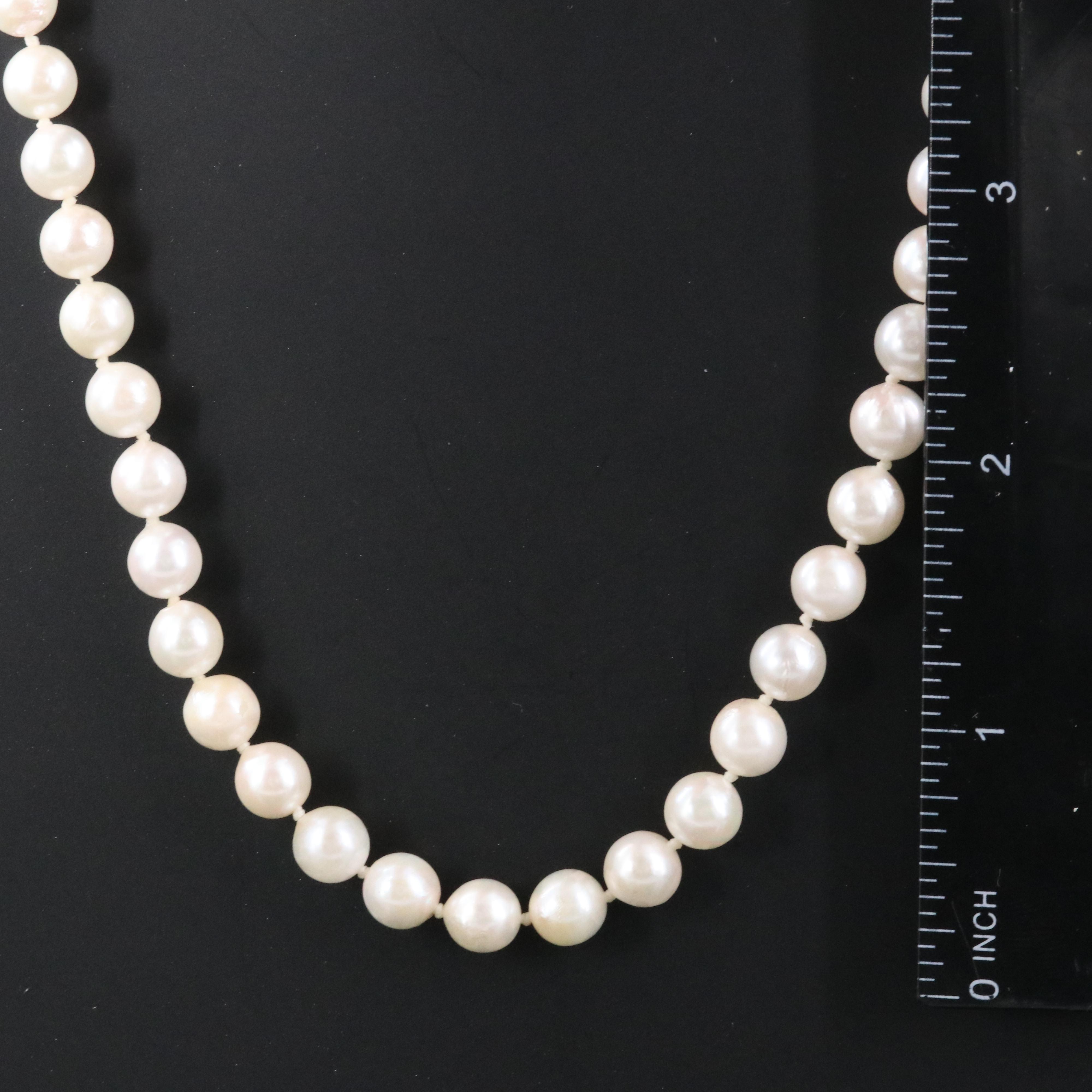 Pearl Necklace with 14K Clasp