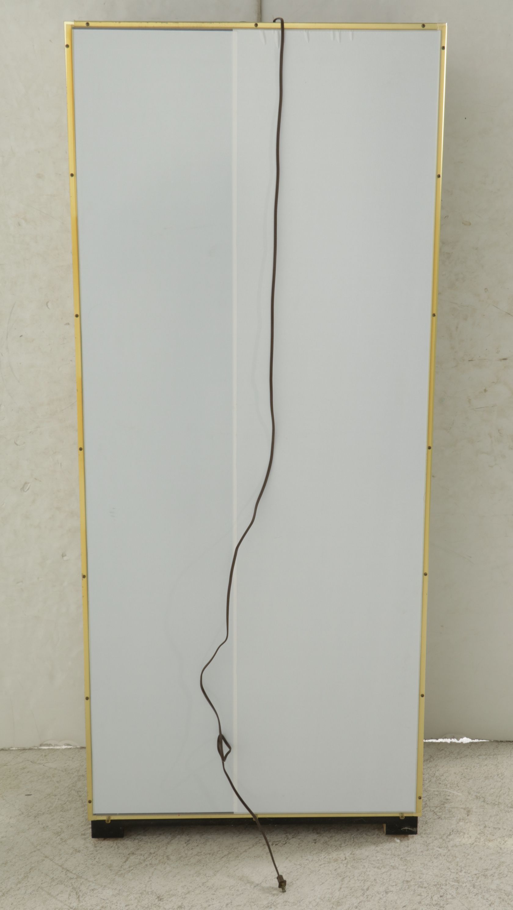 Illuminated Brass-Finished Curio Cabinet, Late 20th Century