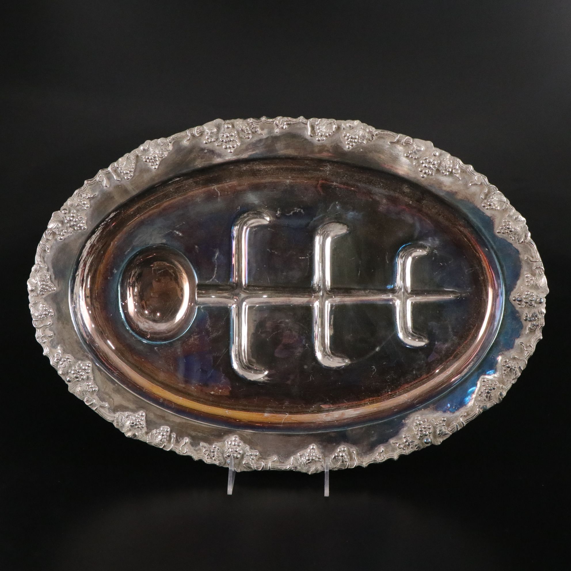 Silver Plate Footed Serving Tray, Wine Coasters & More