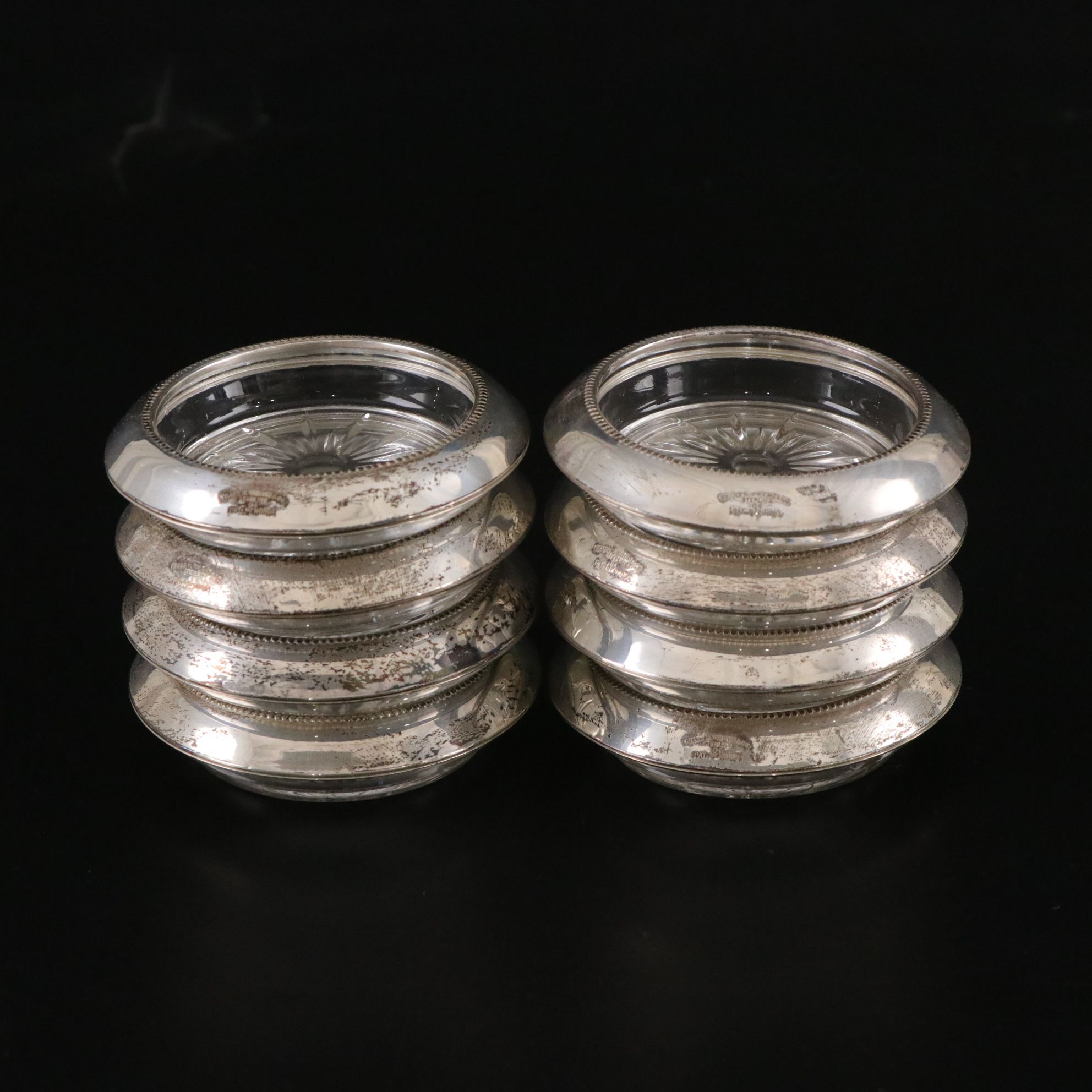 Silver Plate Footed Serving Tray, Wine Coasters & More