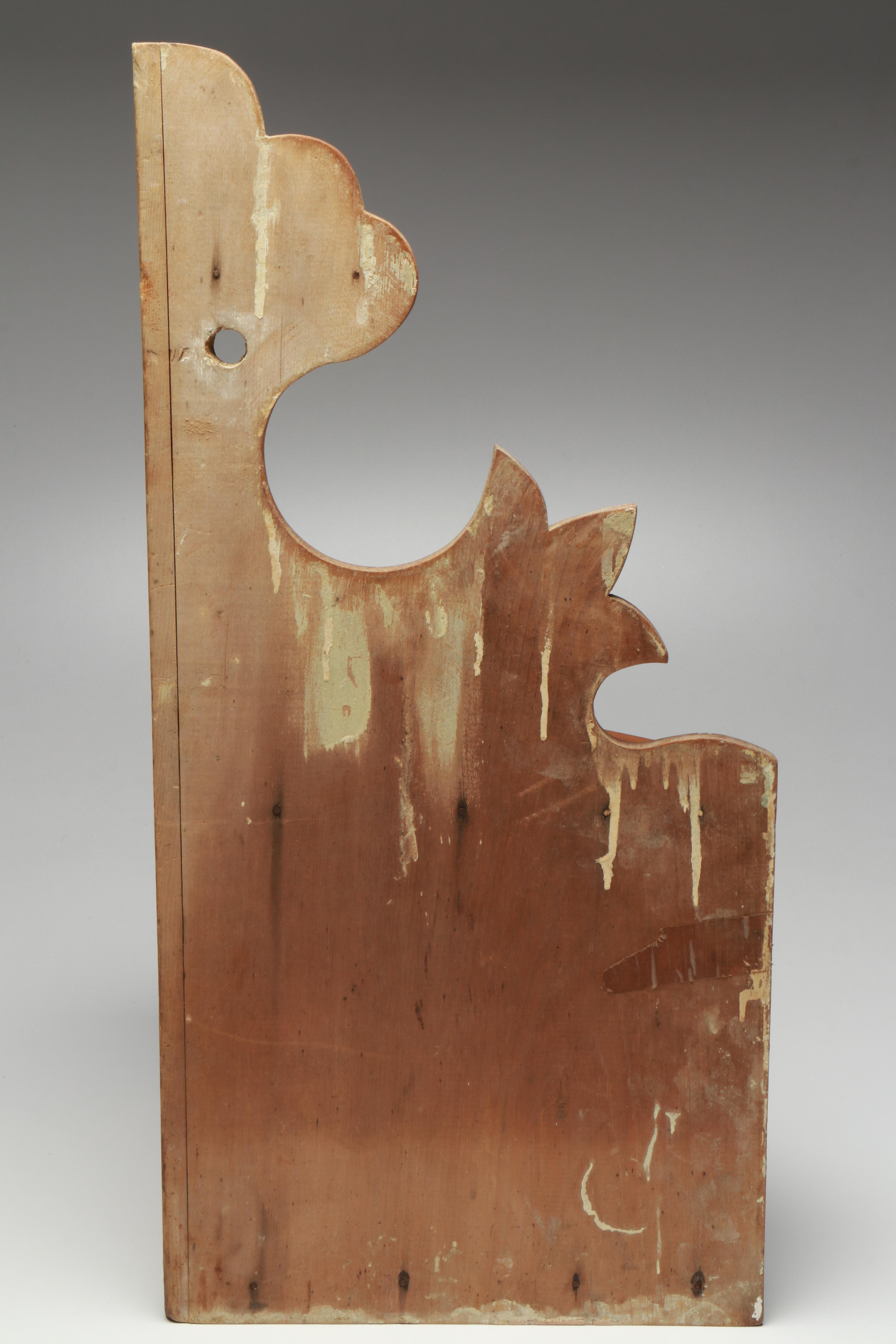 Vintage Wooden Corner Shelf with Cupboard