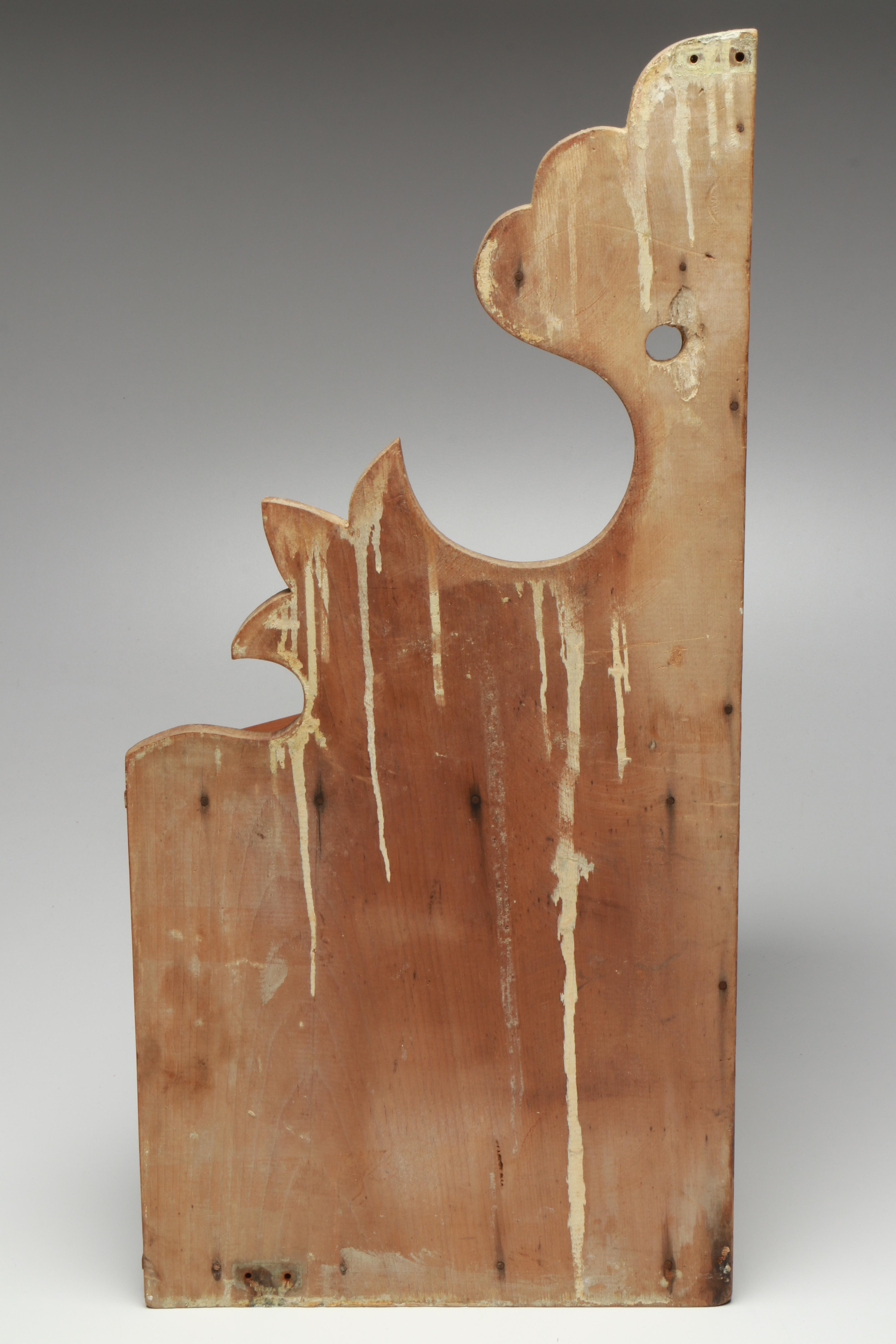 Vintage Wooden Corner Shelf with Cupboard