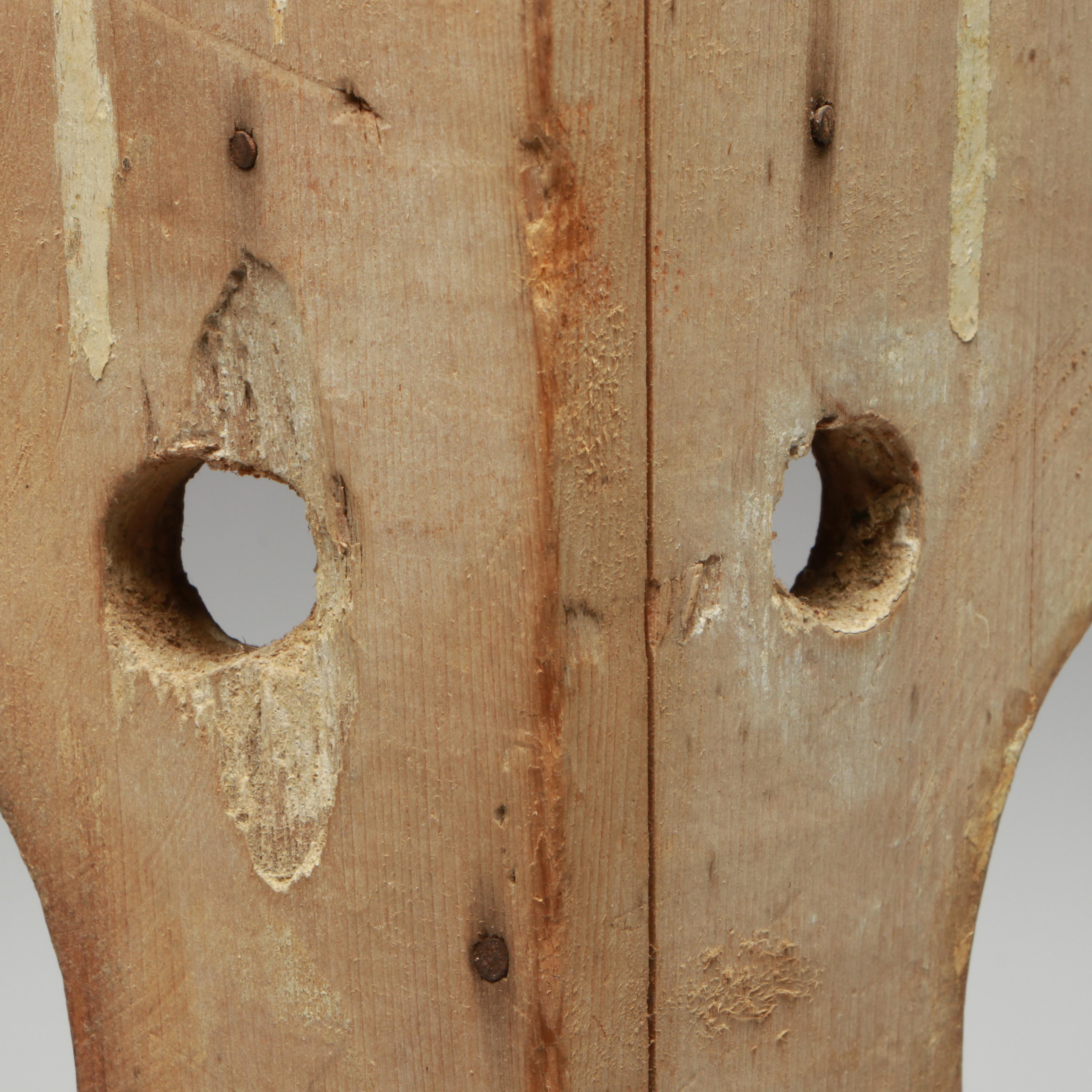 Vintage Wooden Corner Shelf with Cupboard