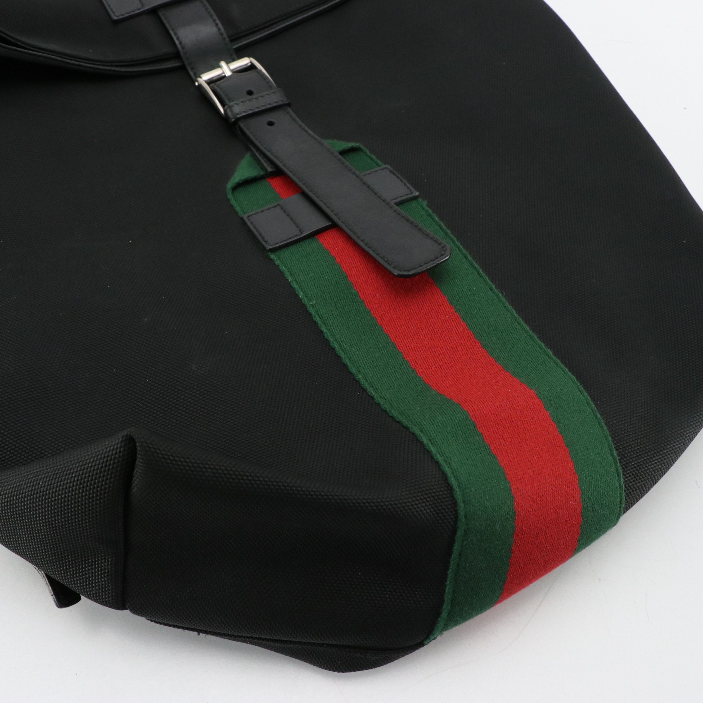 Gucci Techno Canvas Web Fold Over Backpack