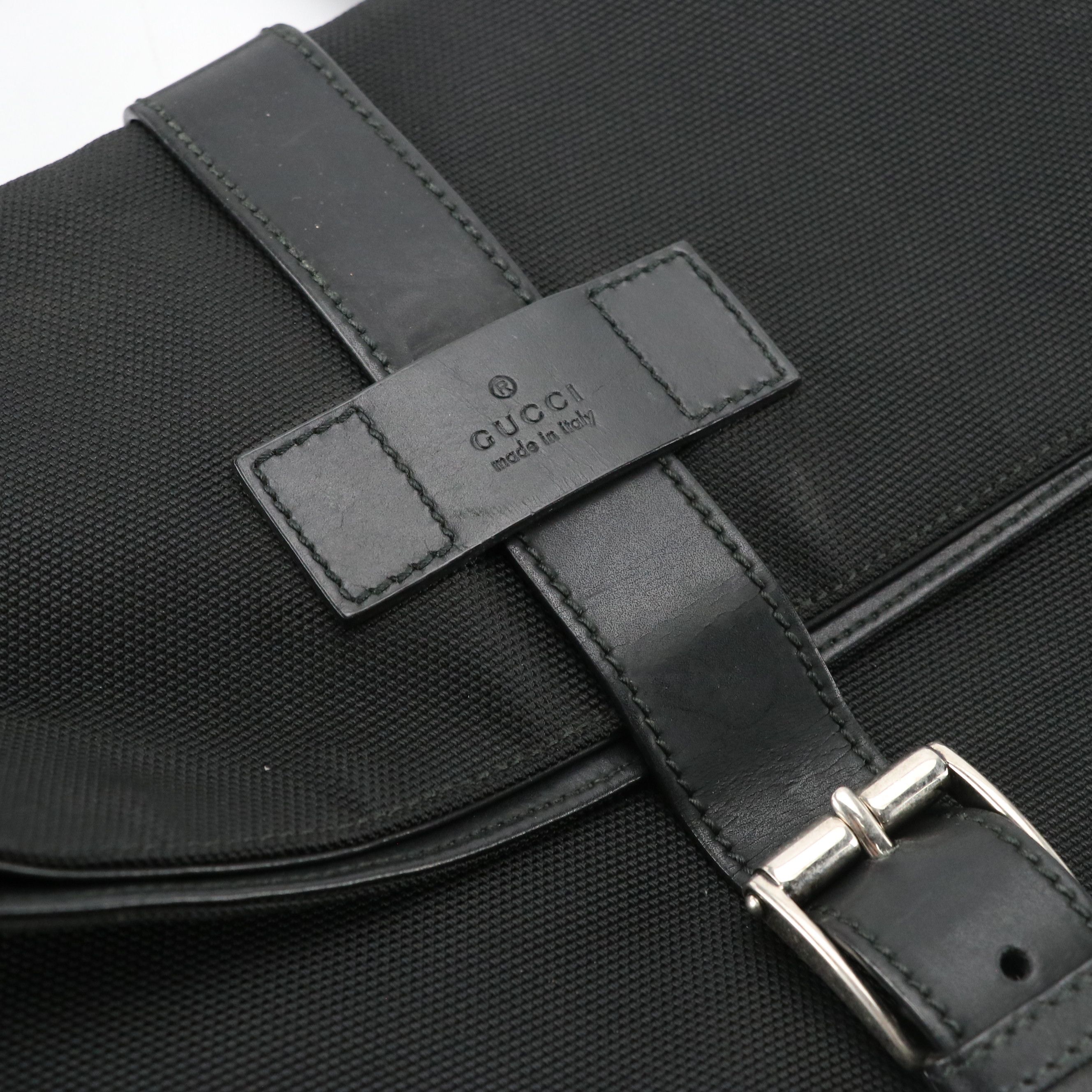 Gucci Techno Canvas Web Fold Over Backpack