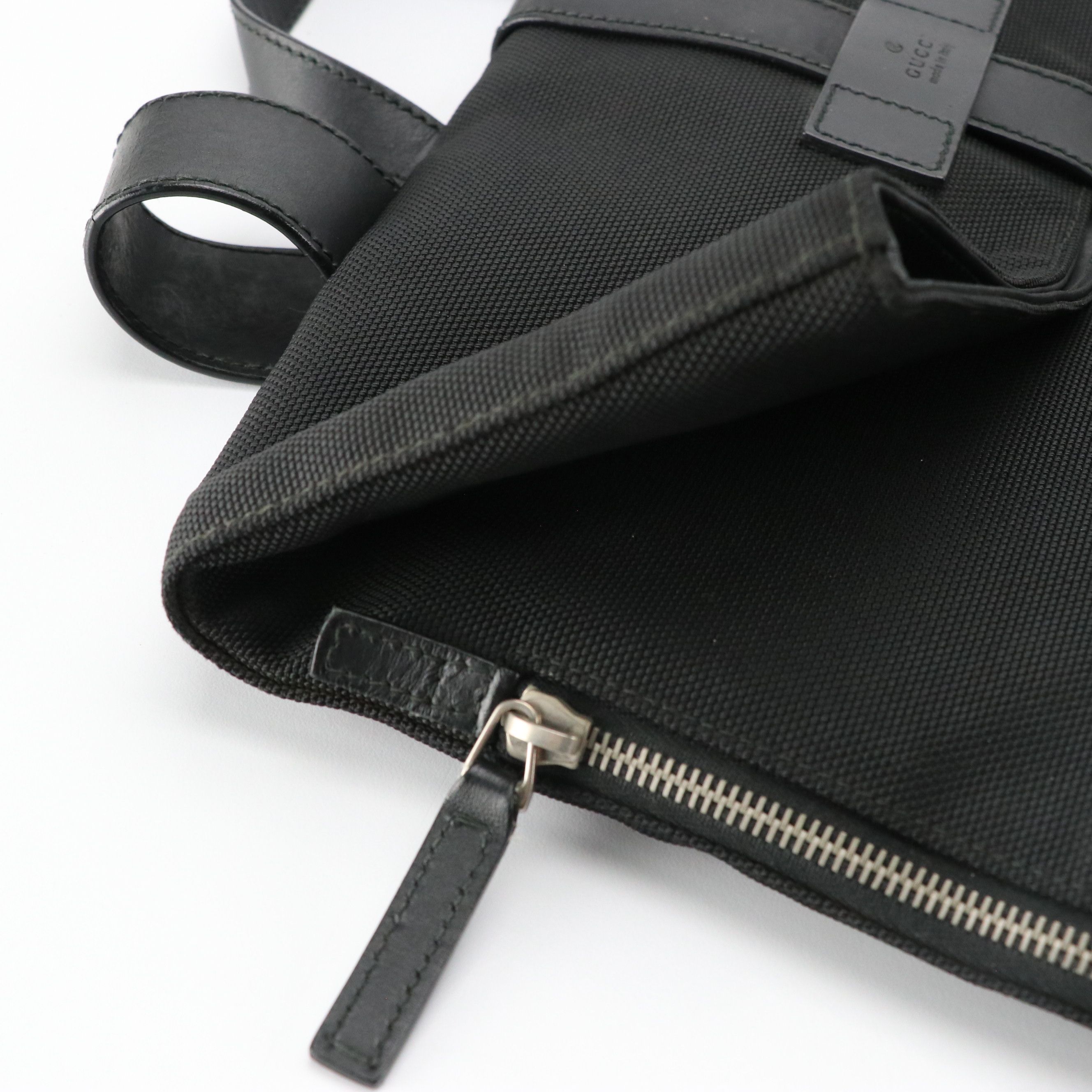 Gucci Techno Canvas Web Fold Over Backpack