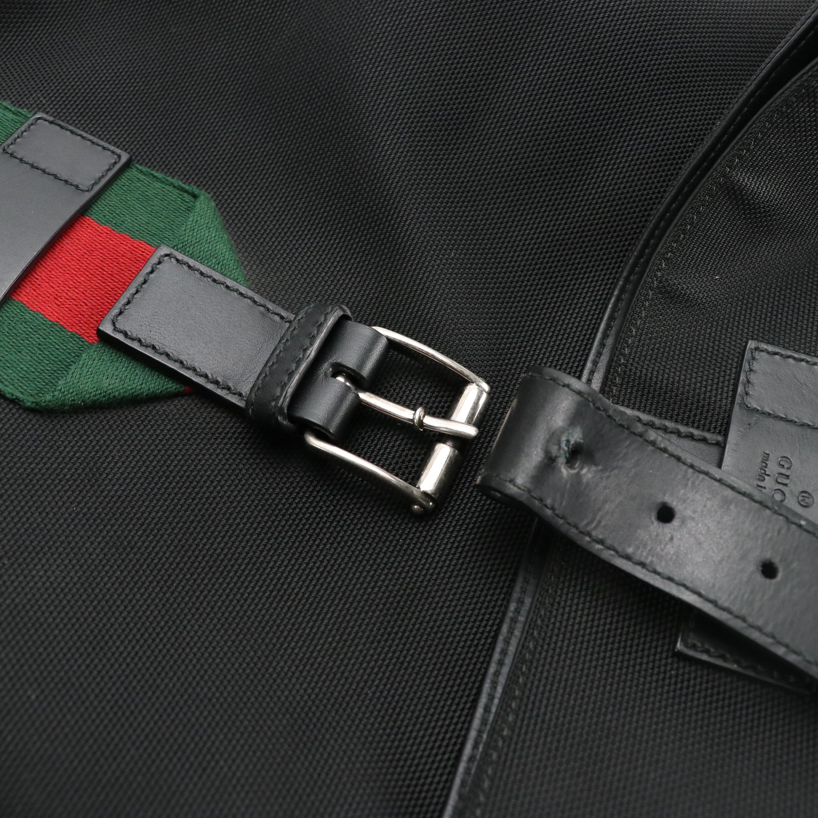 Gucci Techno Canvas Web Fold Over Backpack