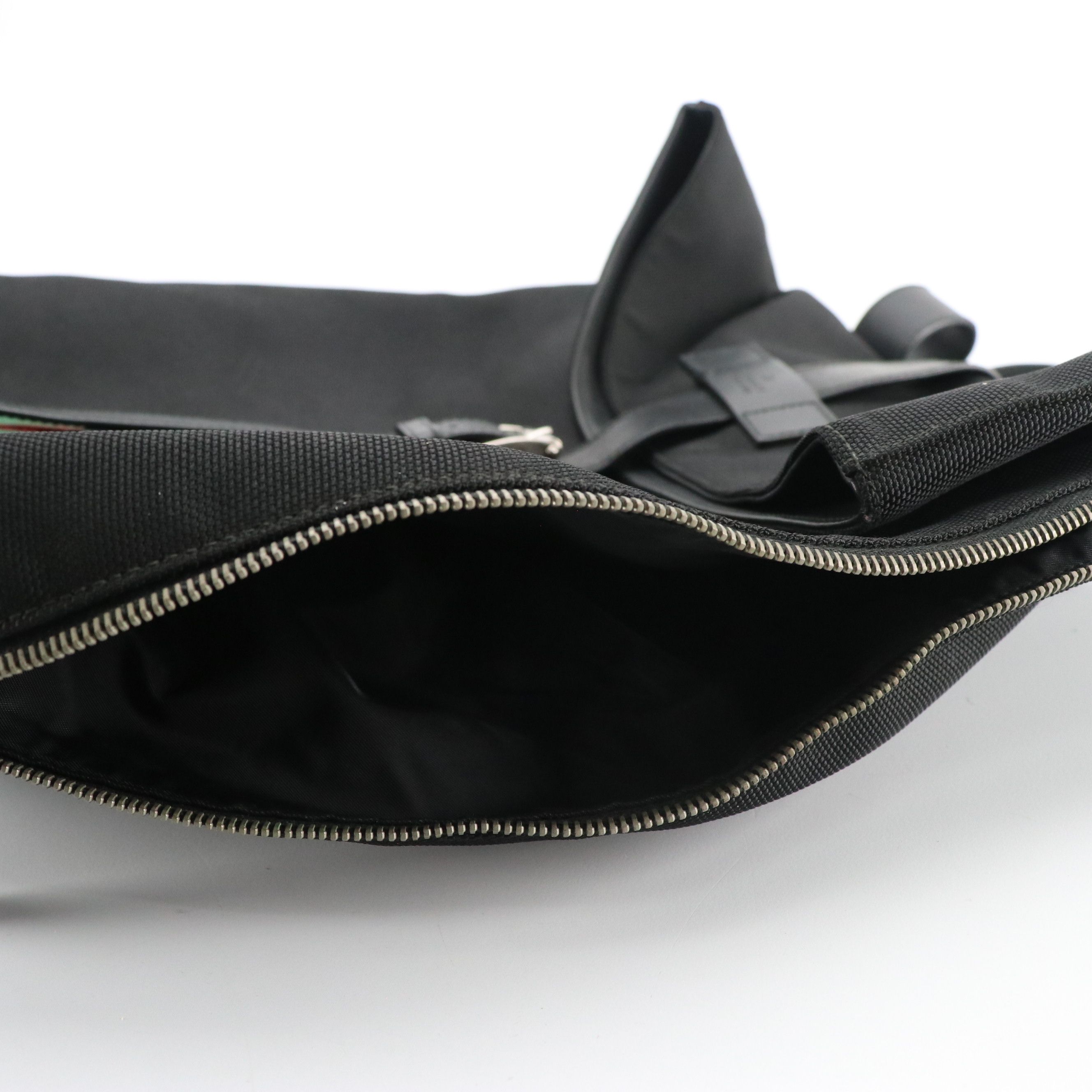 Gucci Techno Canvas Web Fold Over Backpack