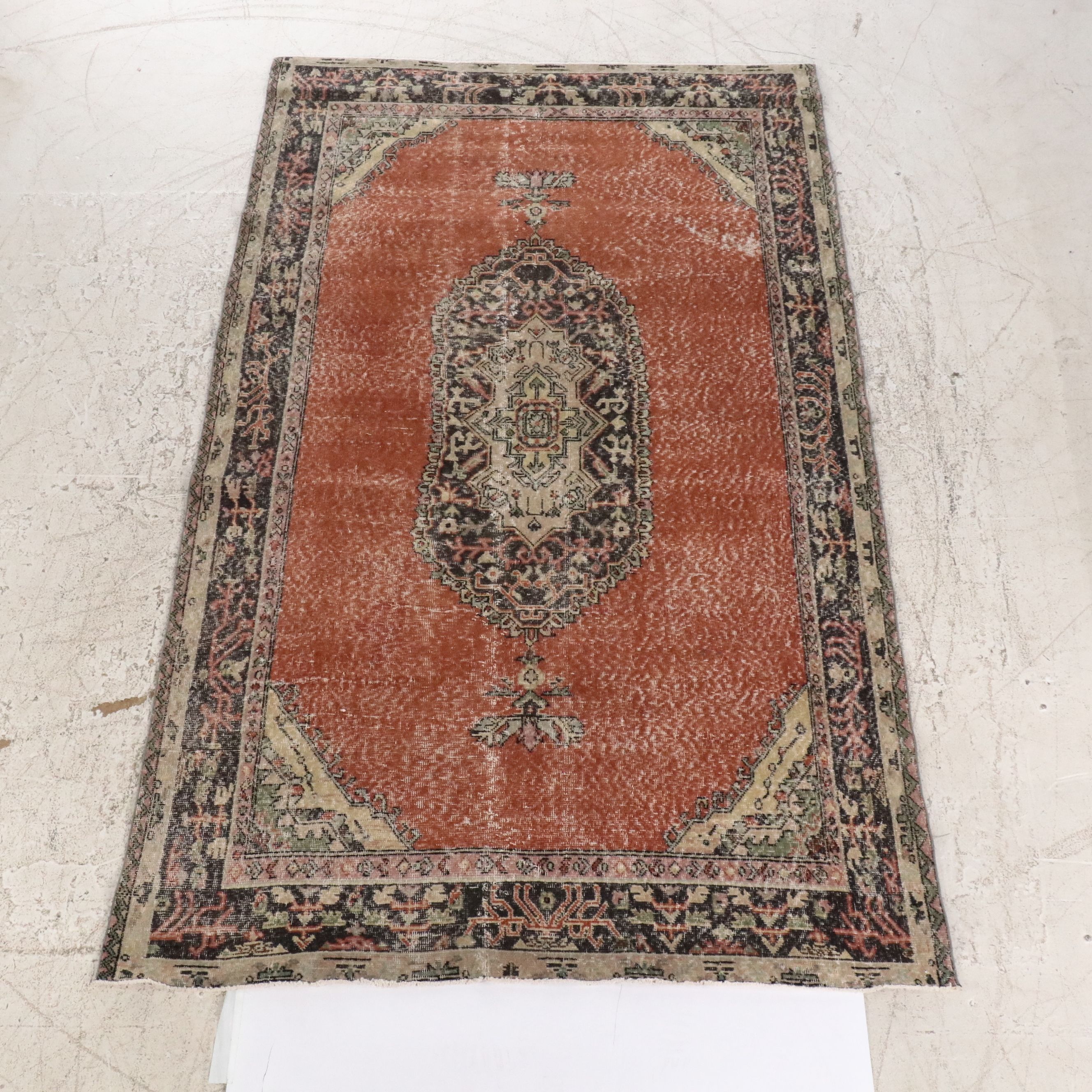 5'6 x 9'6 Hand-Knotted Persian Kerman Style Area Rug