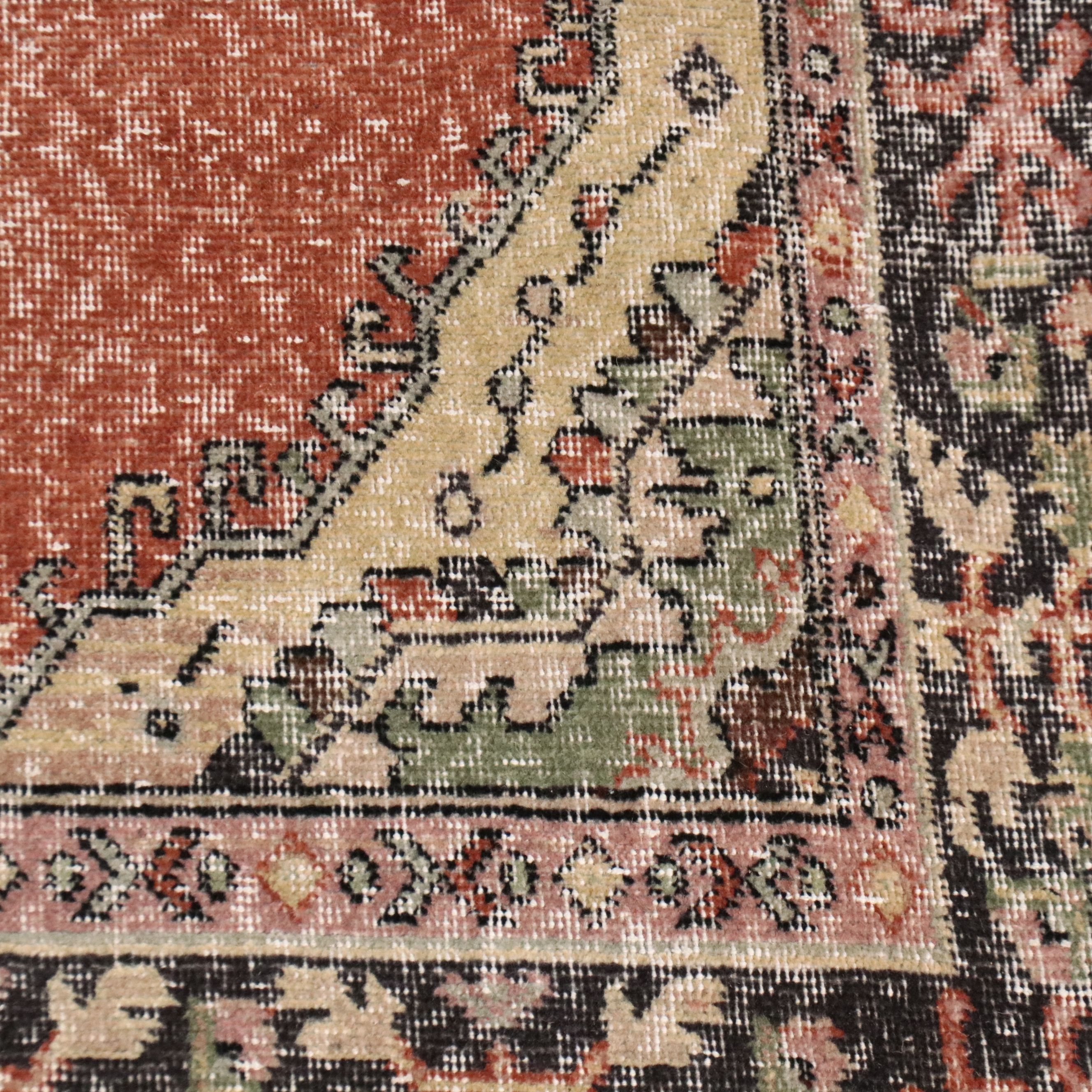5'6 x 9'6 Hand-Knotted Persian Kerman Style Area Rug