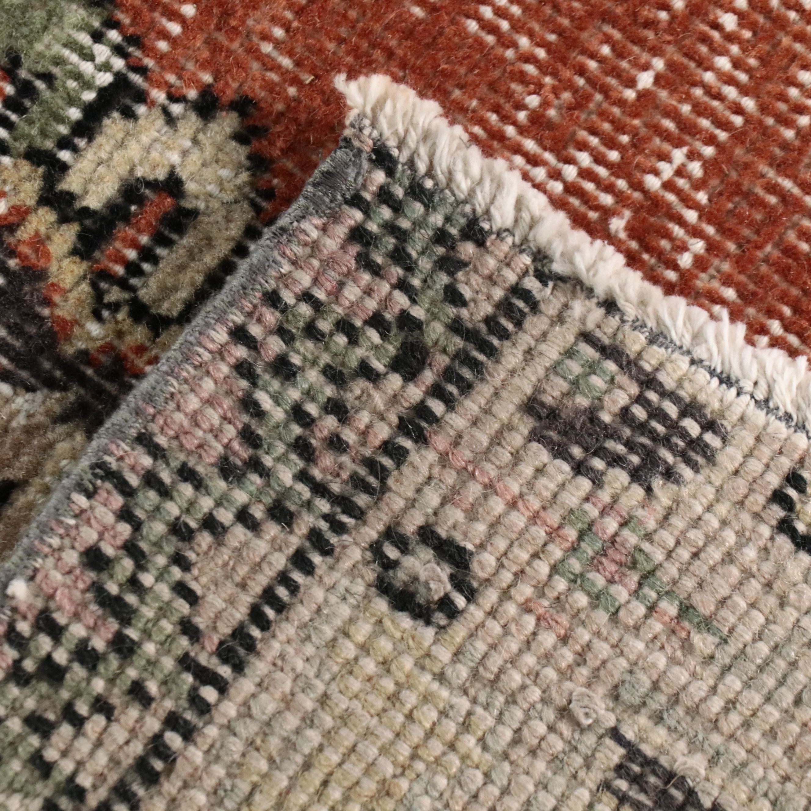 5'6 x 9'6 Hand-Knotted Persian Kerman Style Area Rug