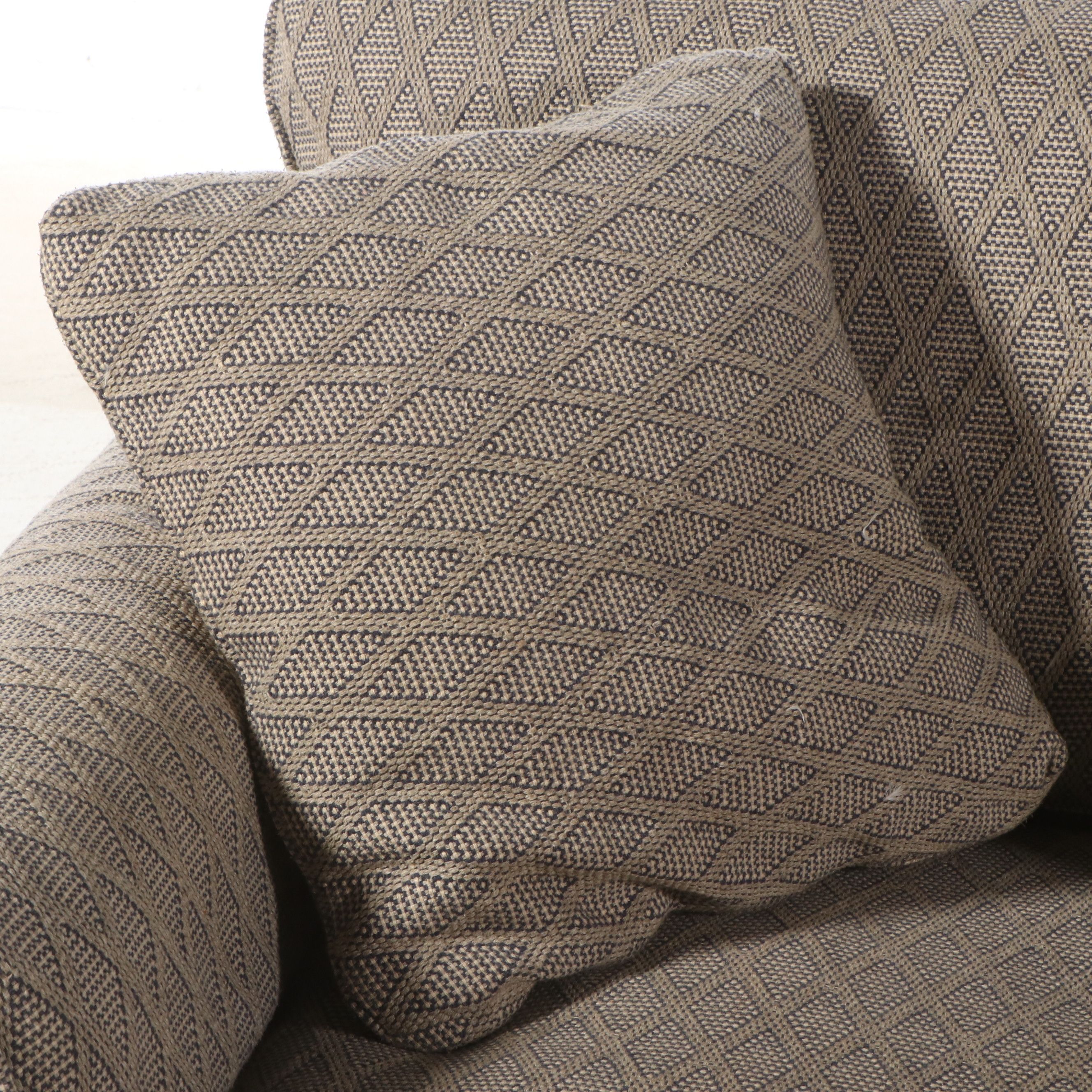 Contemporary Upholstered Club Chair with Accent Pillows