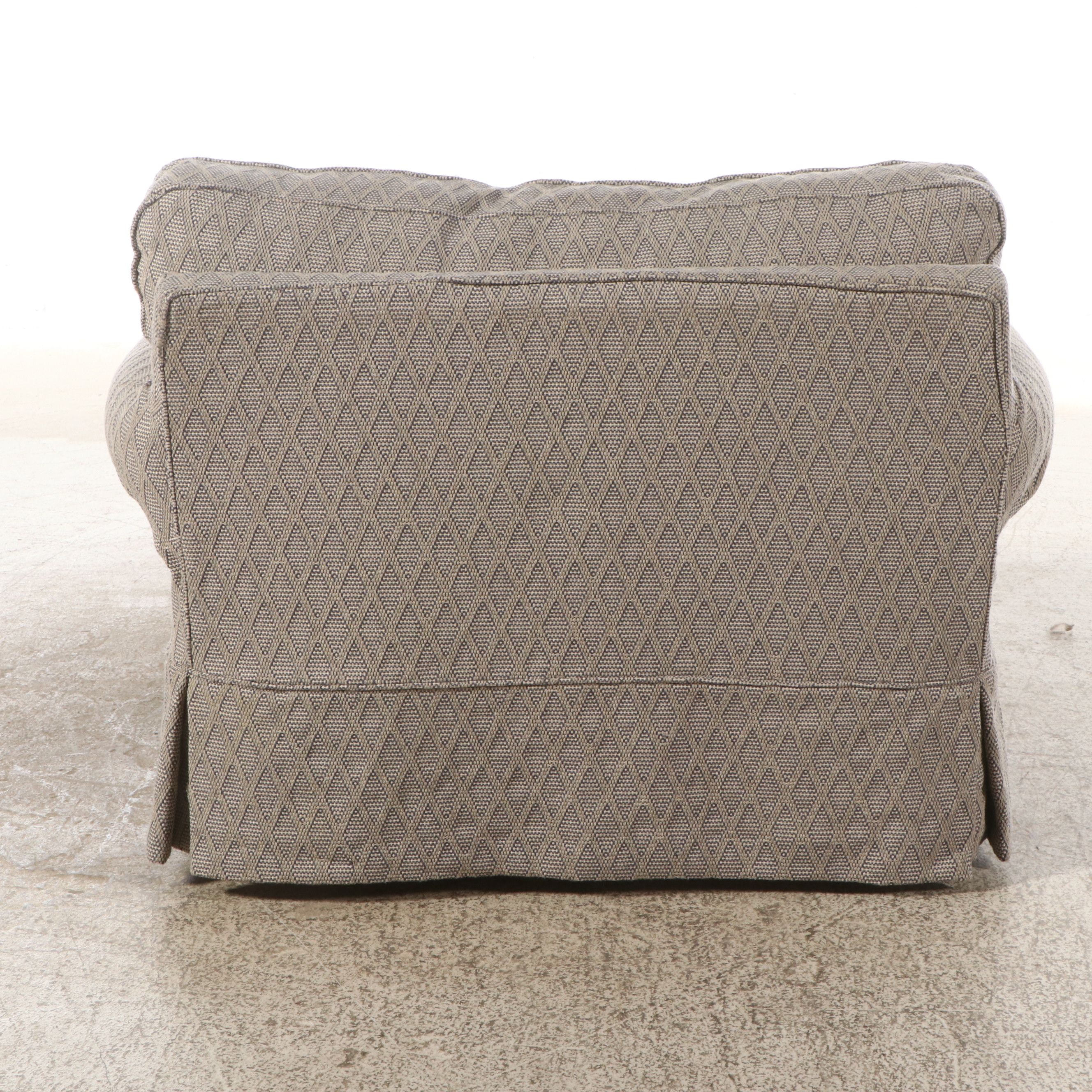 Contemporary Upholstered Club Chair with Accent Pillows