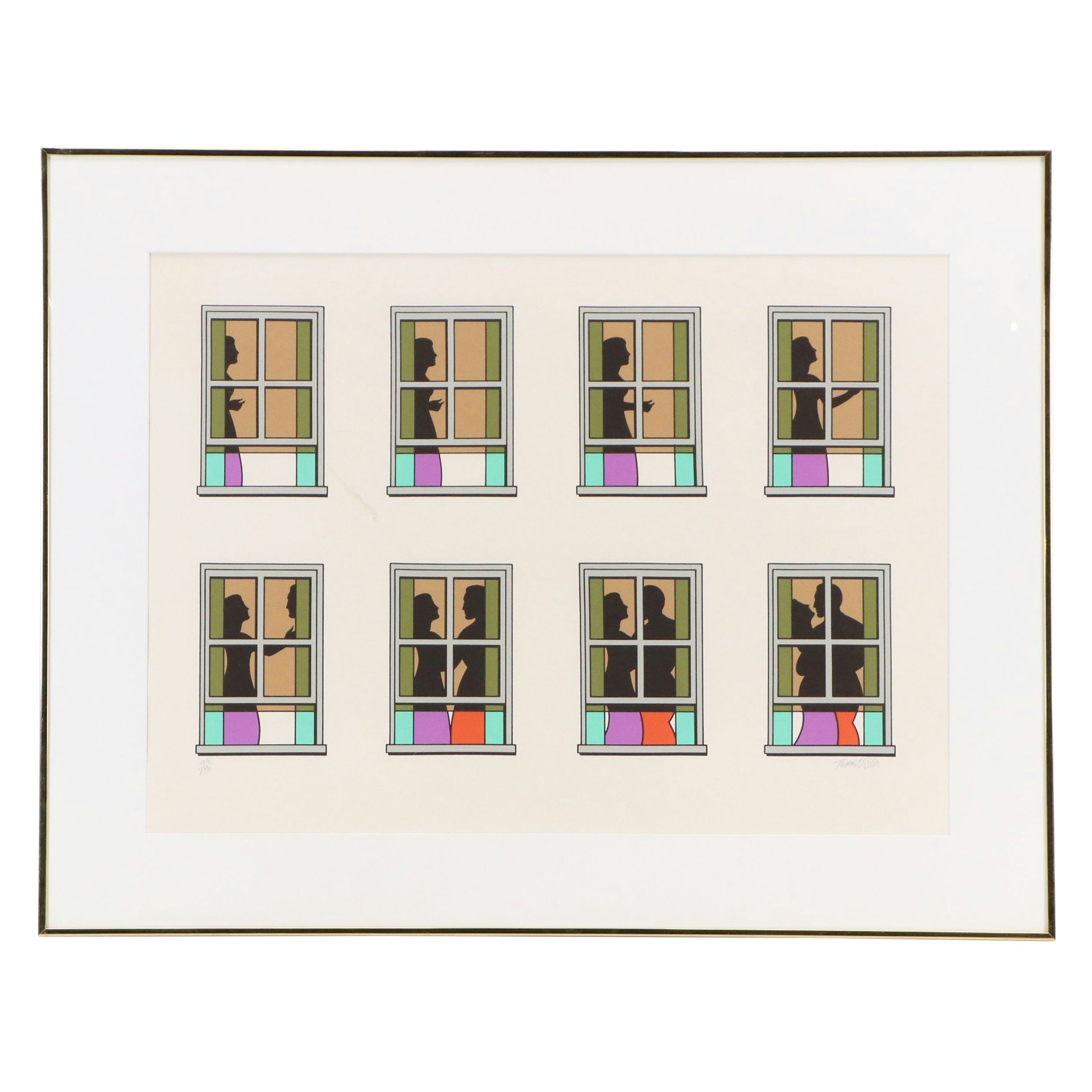 Tom Smith Silkscreen "Urban Walls," Late 20th Century