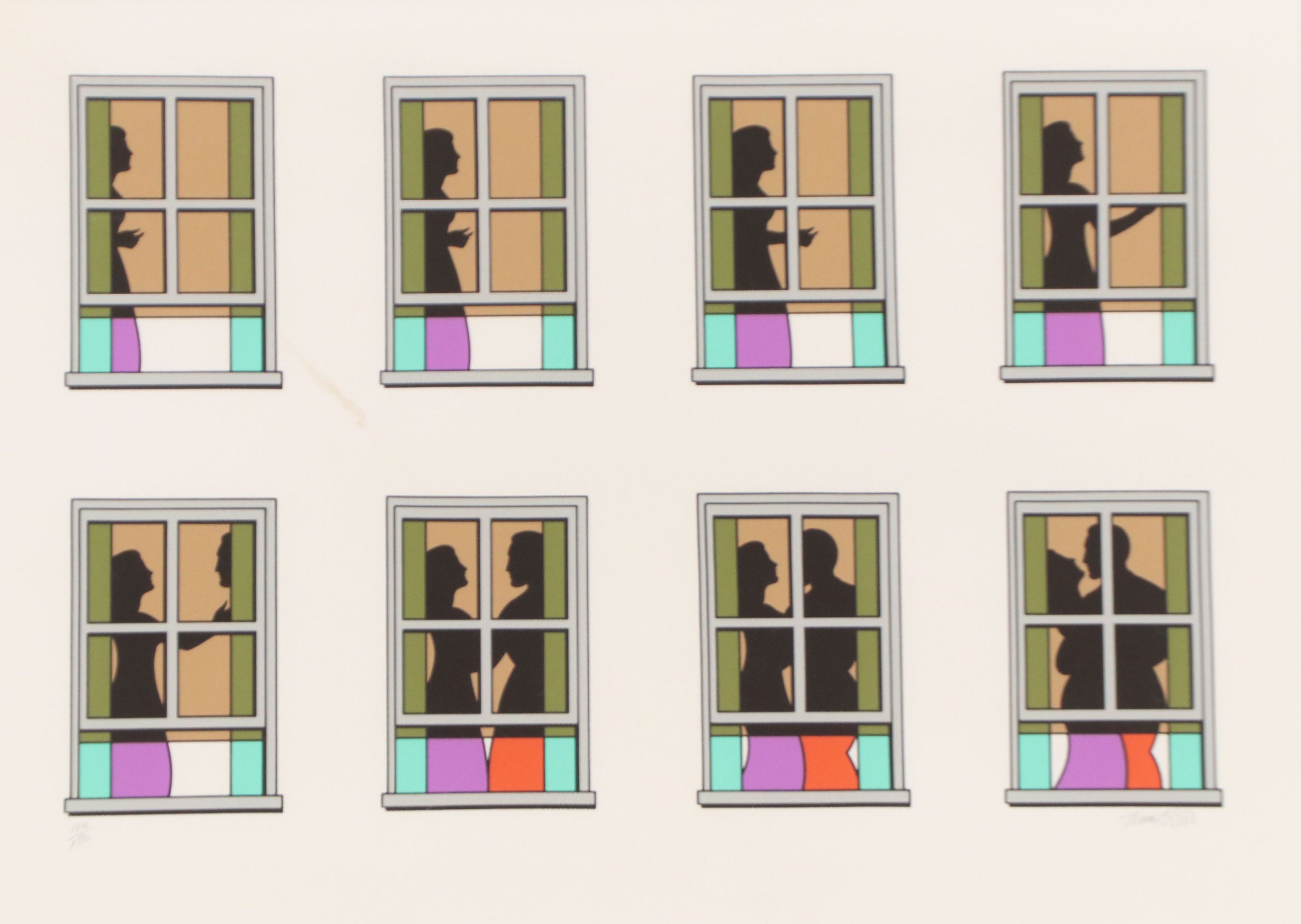 Tom Smith Silkscreen "Urban Walls," Late 20th Century