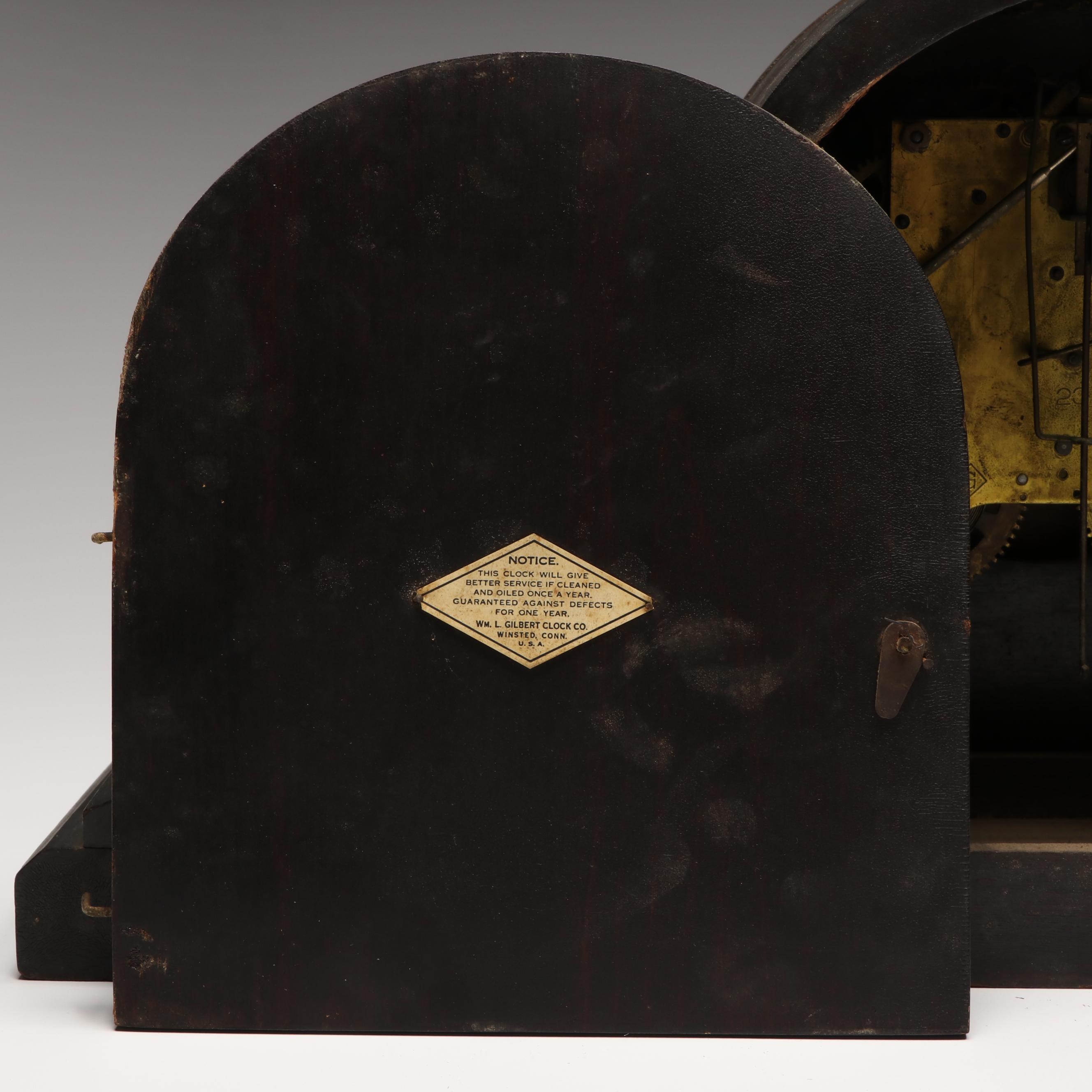 William Gilbert Clock Co. Wooden Mantel Clock