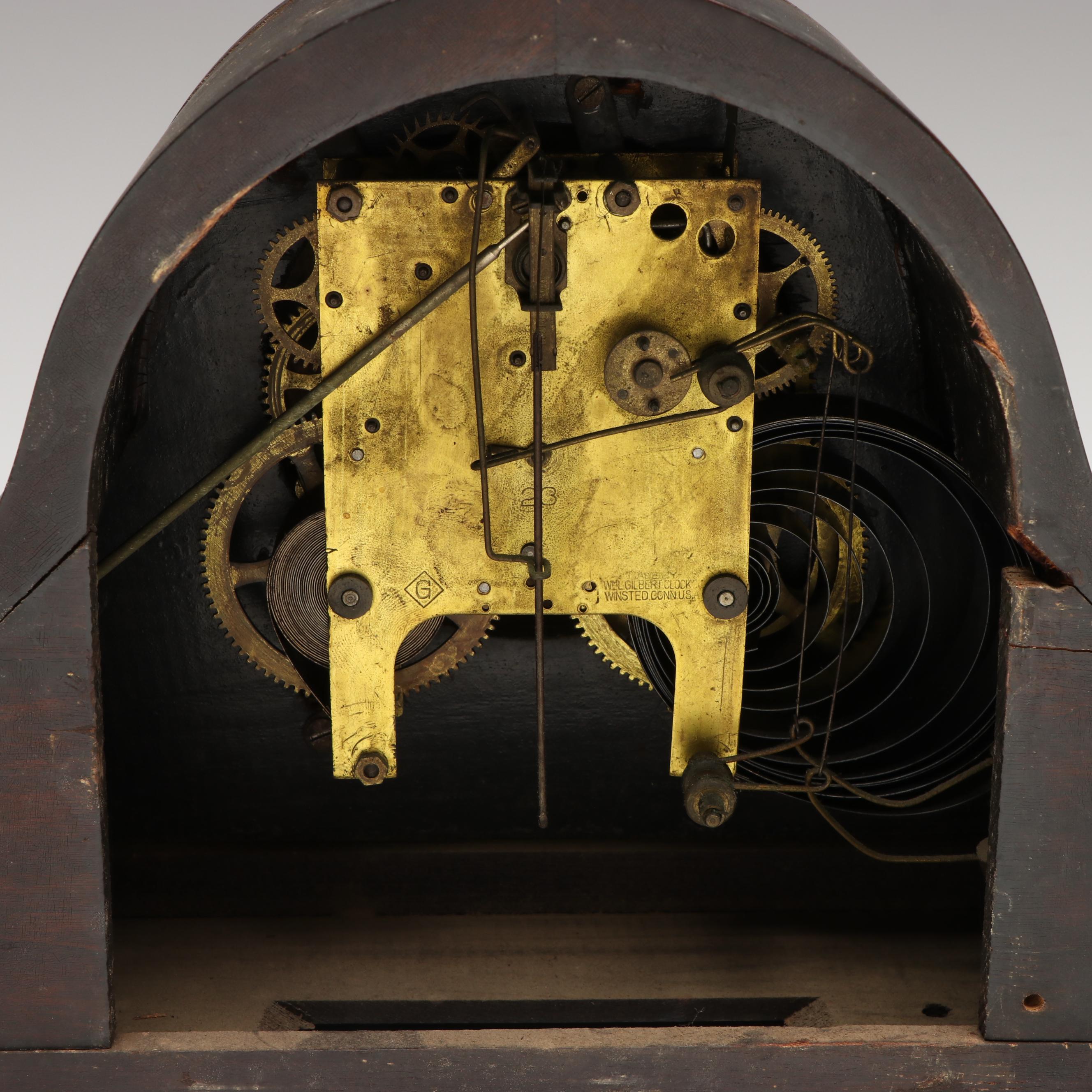 William Gilbert Clock Co. Wooden Mantel Clock