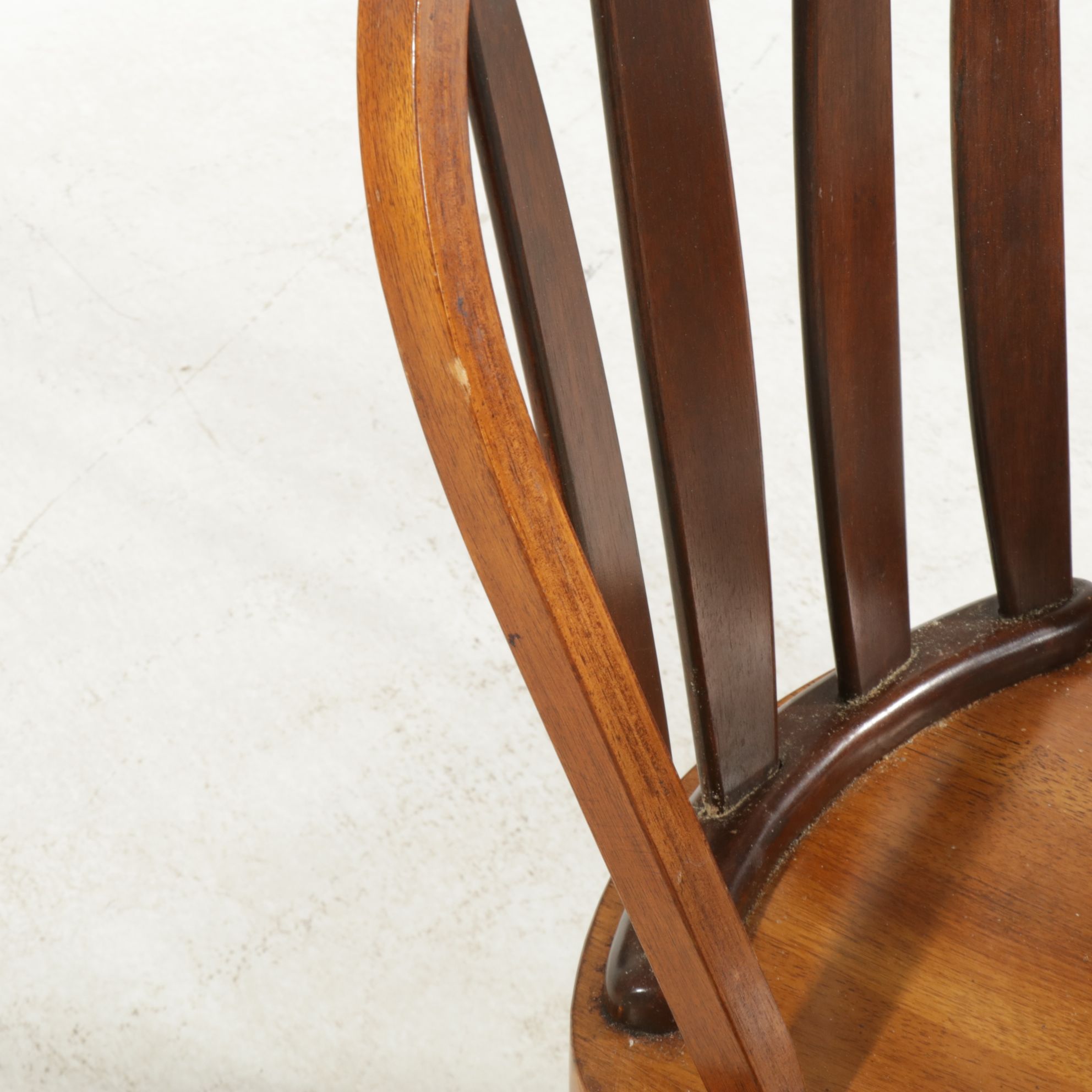 Oak Pedestal Dining Table with Four Hoop-Back Chairs