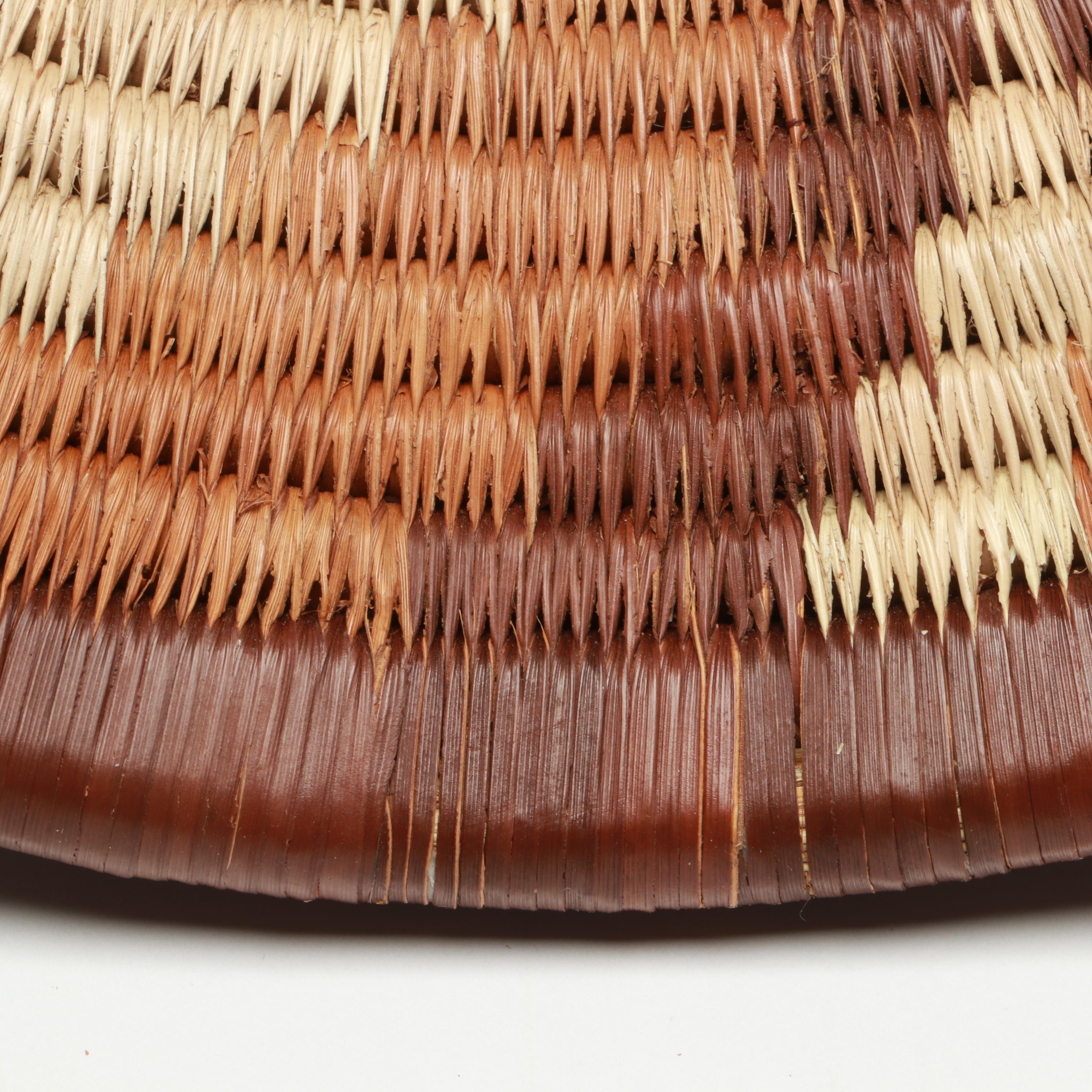 San Peoples and Other Botswanan Artisan Crafted Mokolwane Palm Baskets