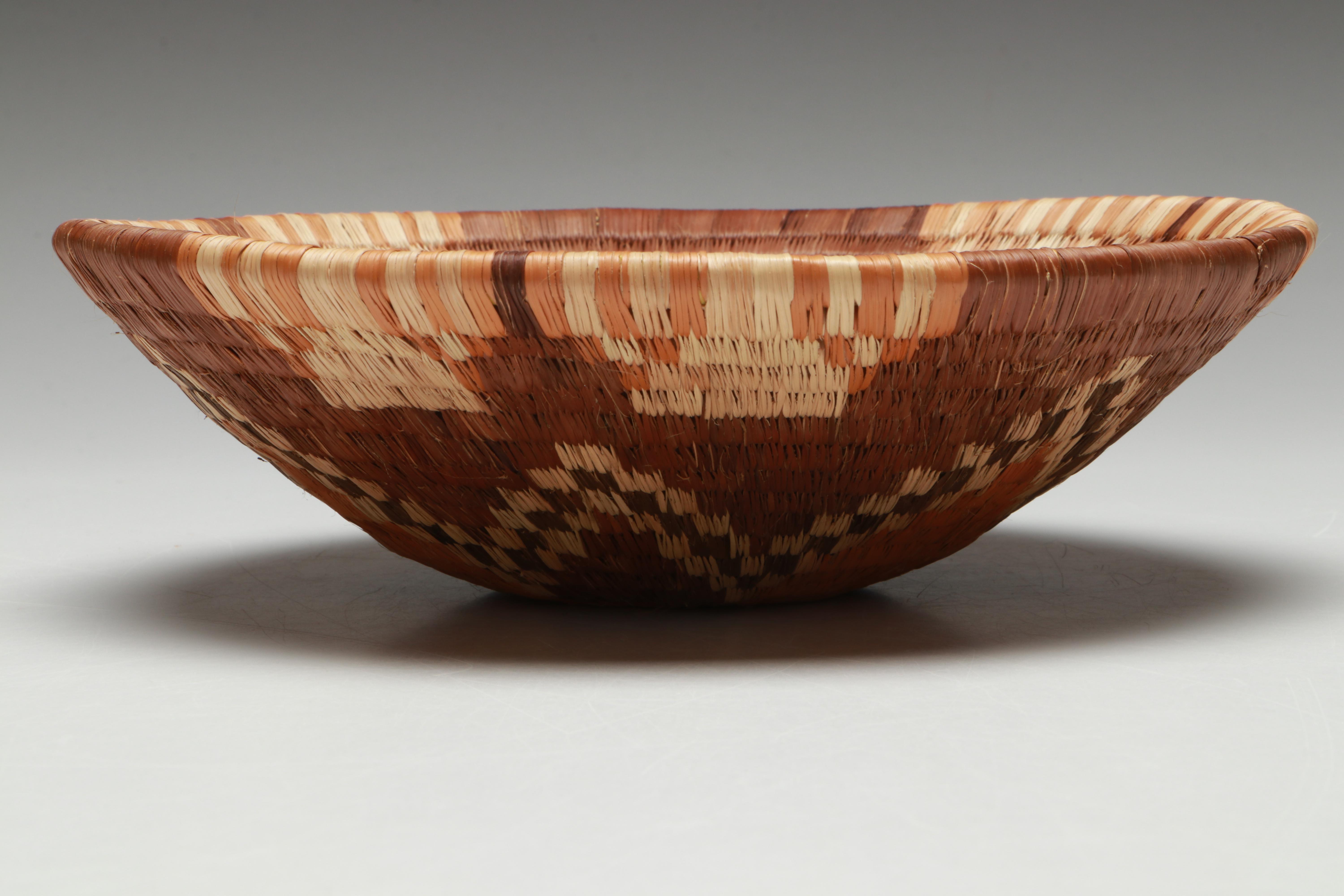 San Peoples and Other Botswanan Artisan Crafted Mokolwane Palm Baskets