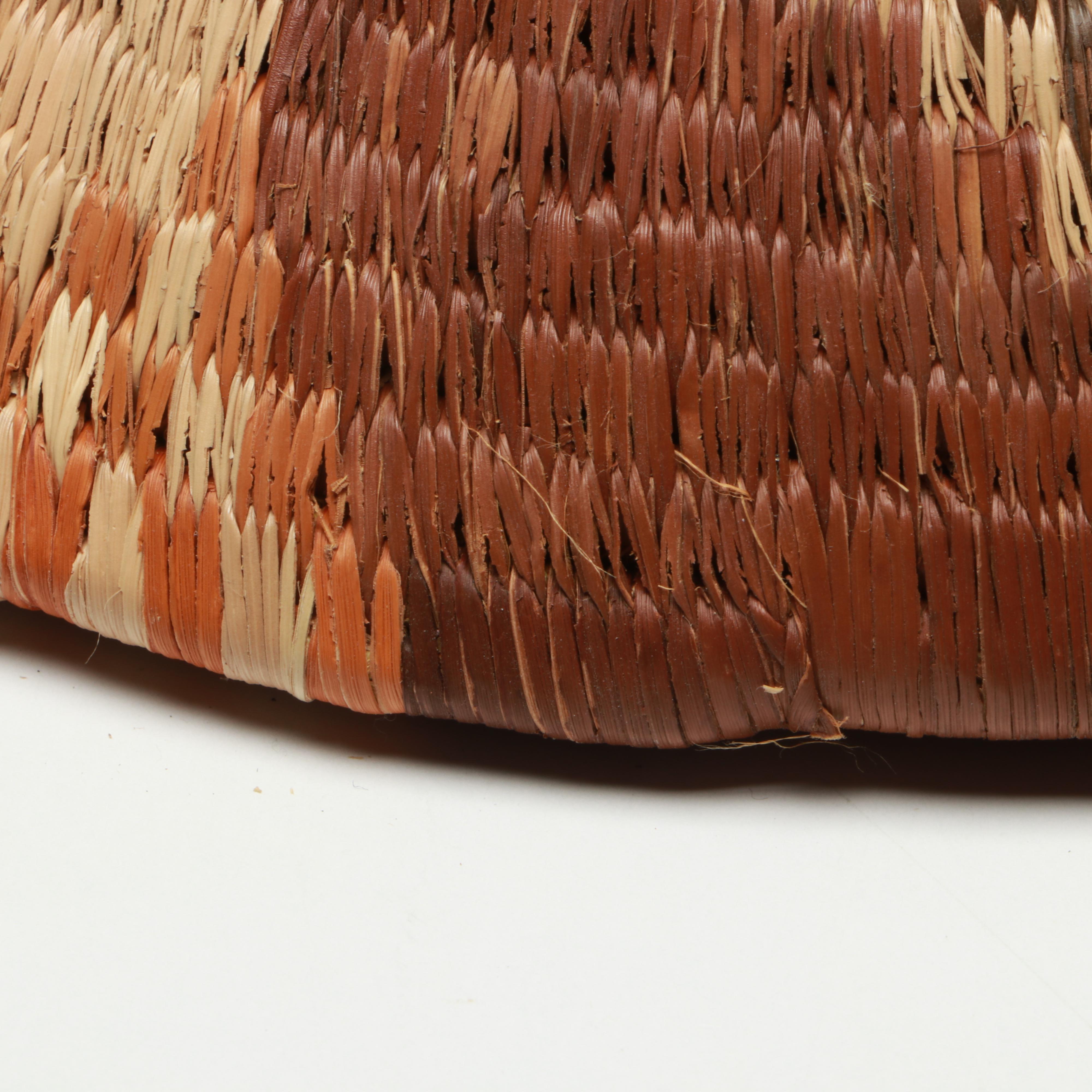 San Peoples and Other Botswanan Artisan Crafted Mokolwane Palm Baskets