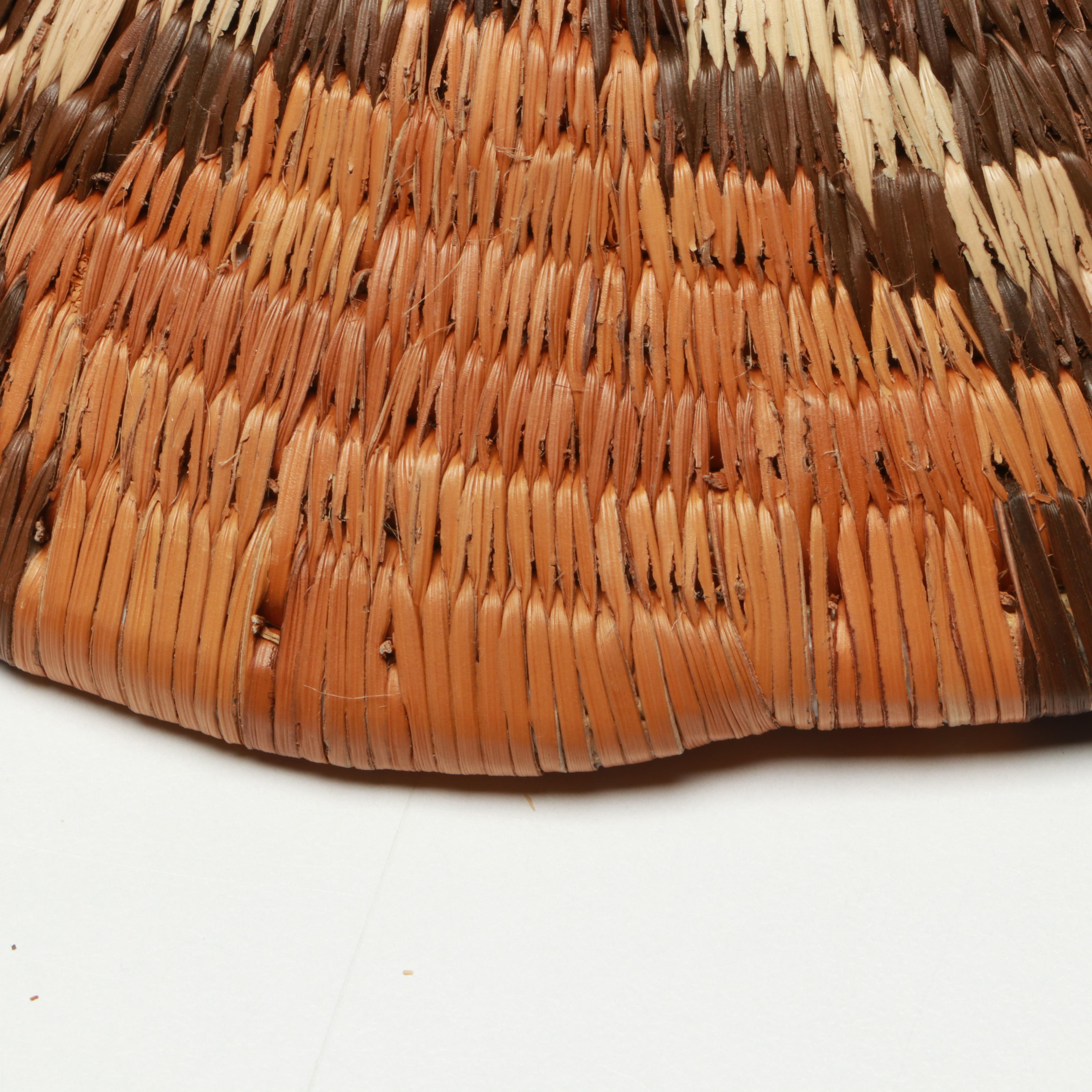 San Peoples and Other Botswanan Artisan Crafted Mokolwane Palm Baskets