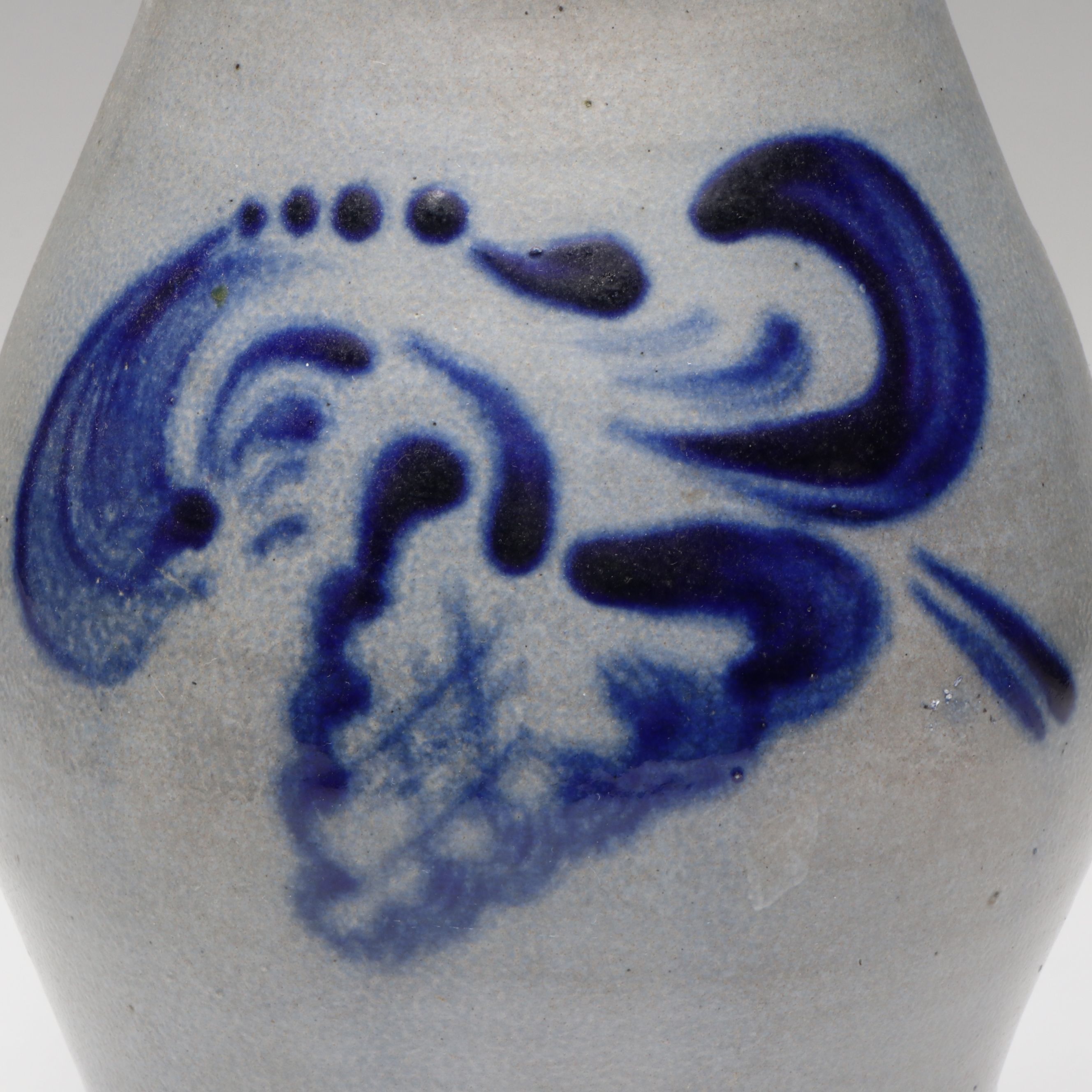 German Rustic Salt Glazed Stoneware Pitcher and Lidded Jar