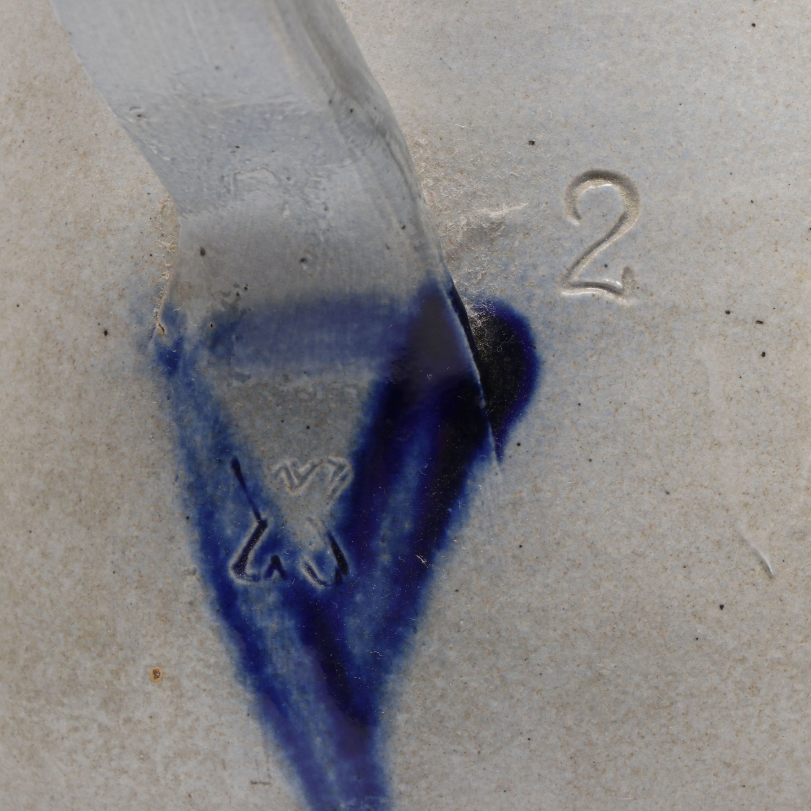 German Rustic Salt Glazed Stoneware Pitcher and Lidded Jar