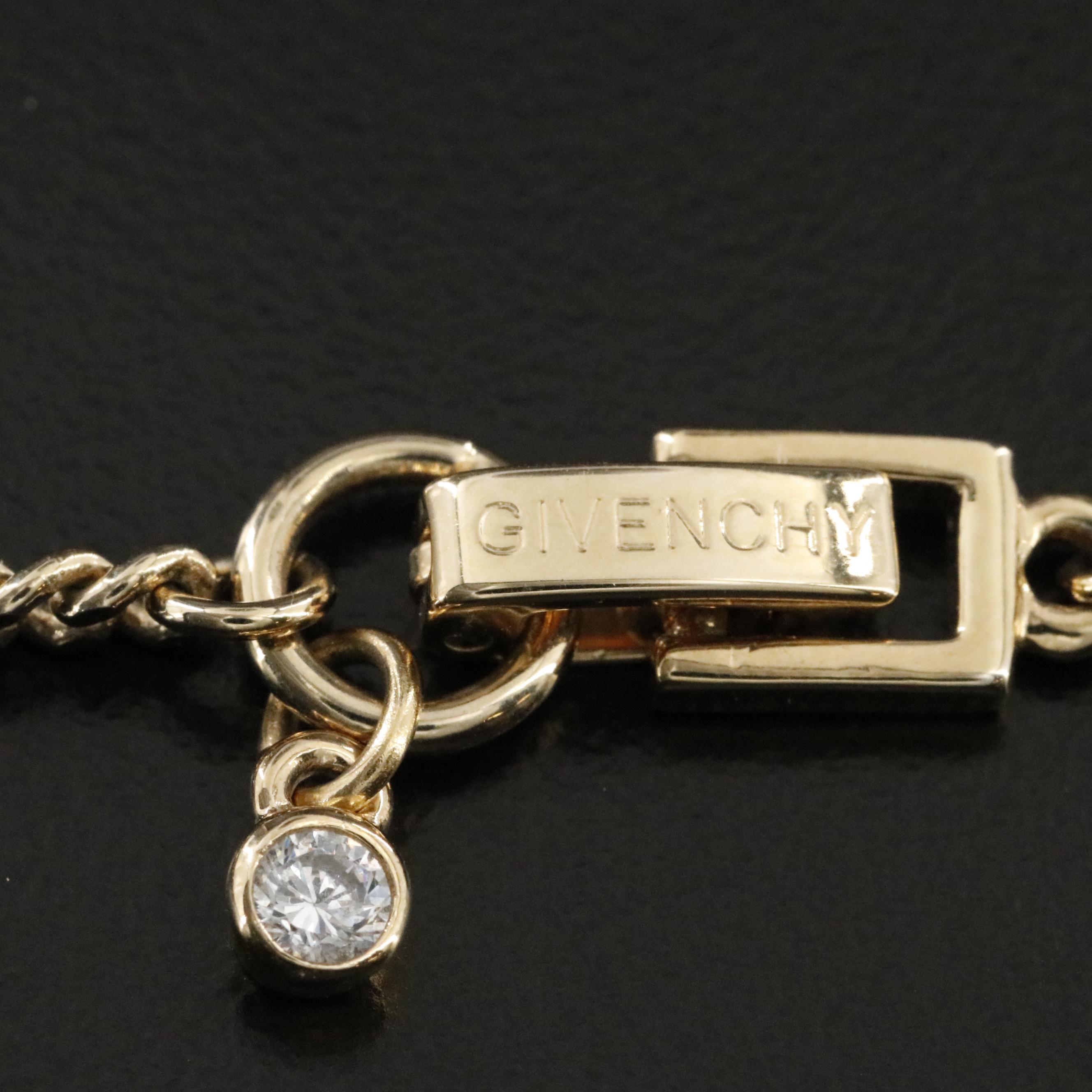 Givenchy Red Crystal Halo Pendant Necklace