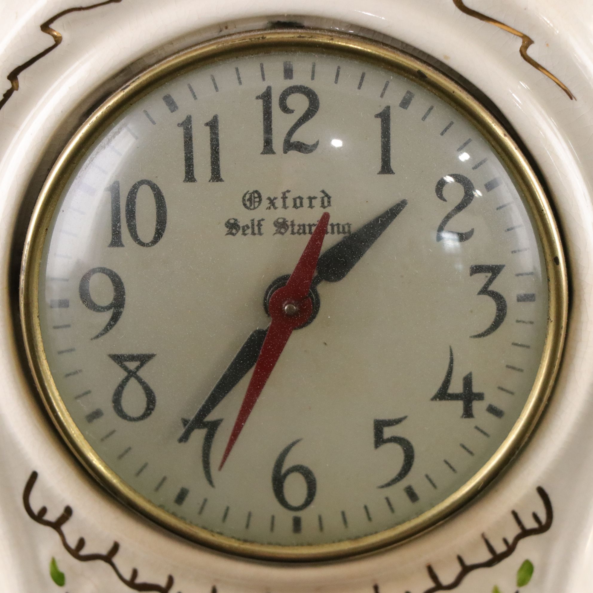 Oxford 22K Gold Painted Desk Clock with Nut Bowl