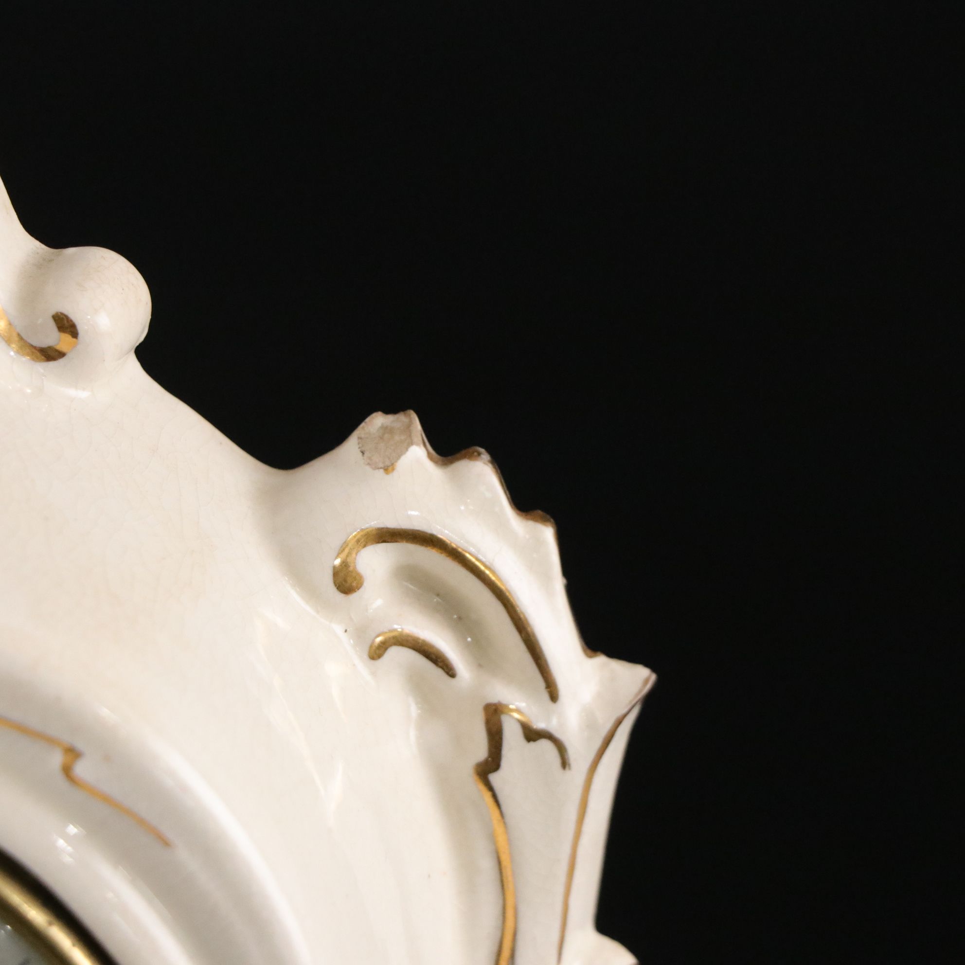 Oxford 22K Gold Painted Desk Clock with Nut Bowl