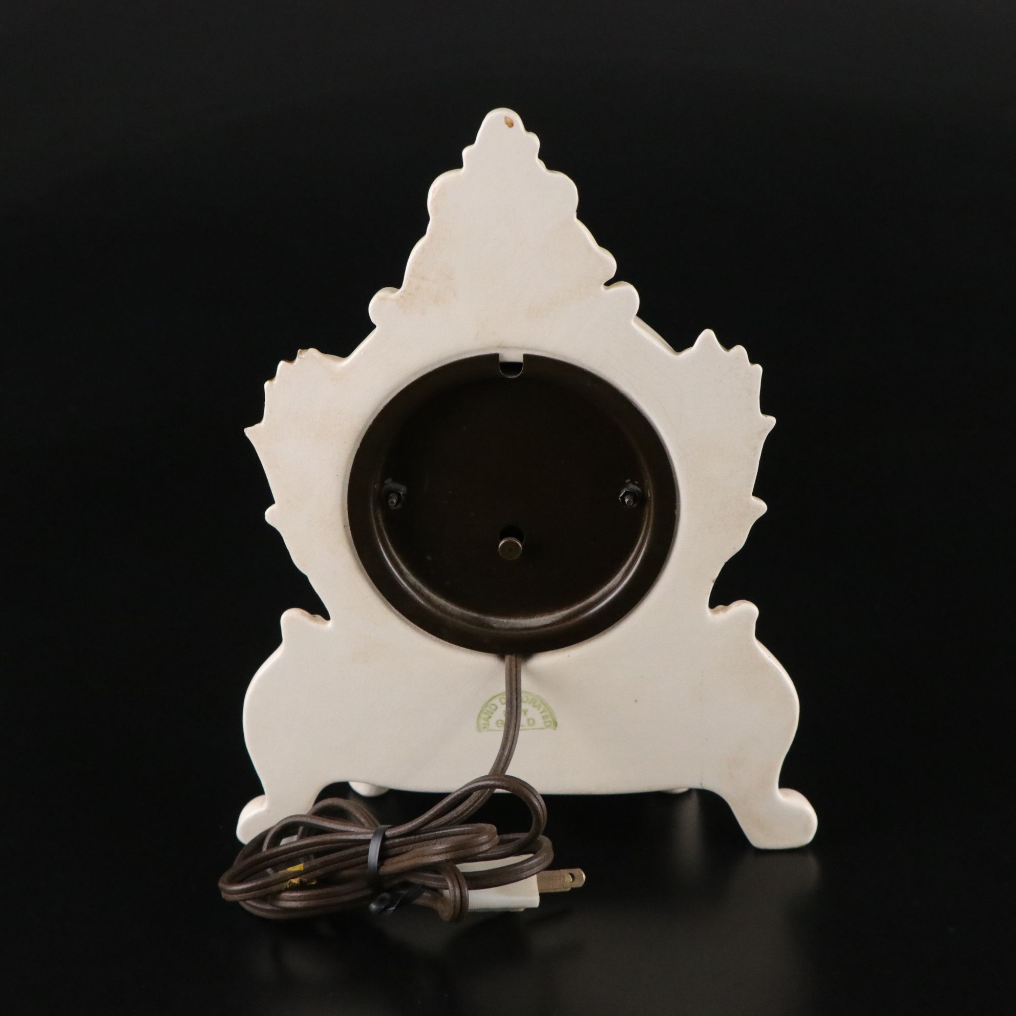 Oxford 22K Gold Painted Desk Clock with Nut Bowl