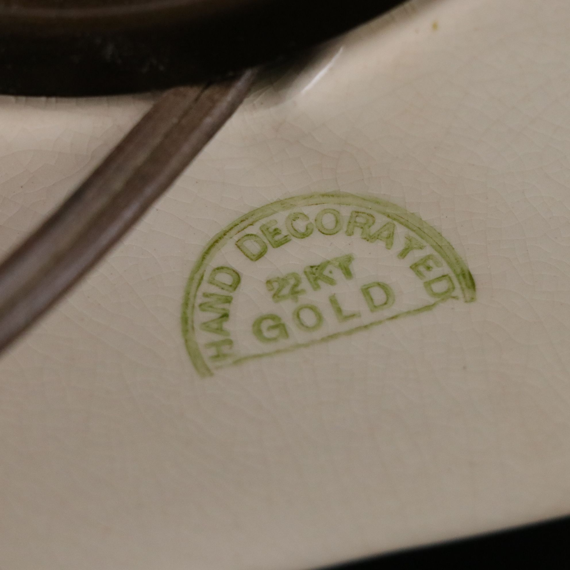 Oxford 22K Gold Painted Desk Clock with Nut Bowl