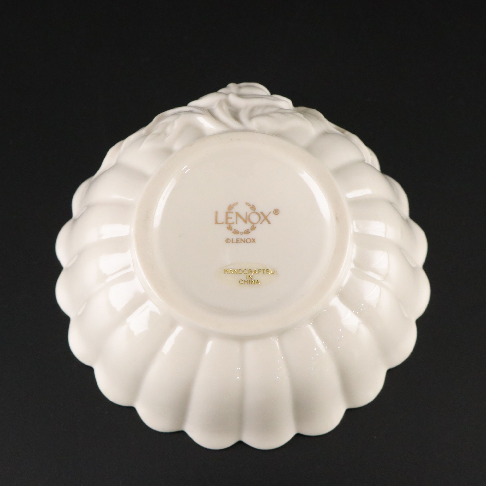 Oxford 22K Gold Painted Desk Clock with Nut Bowl