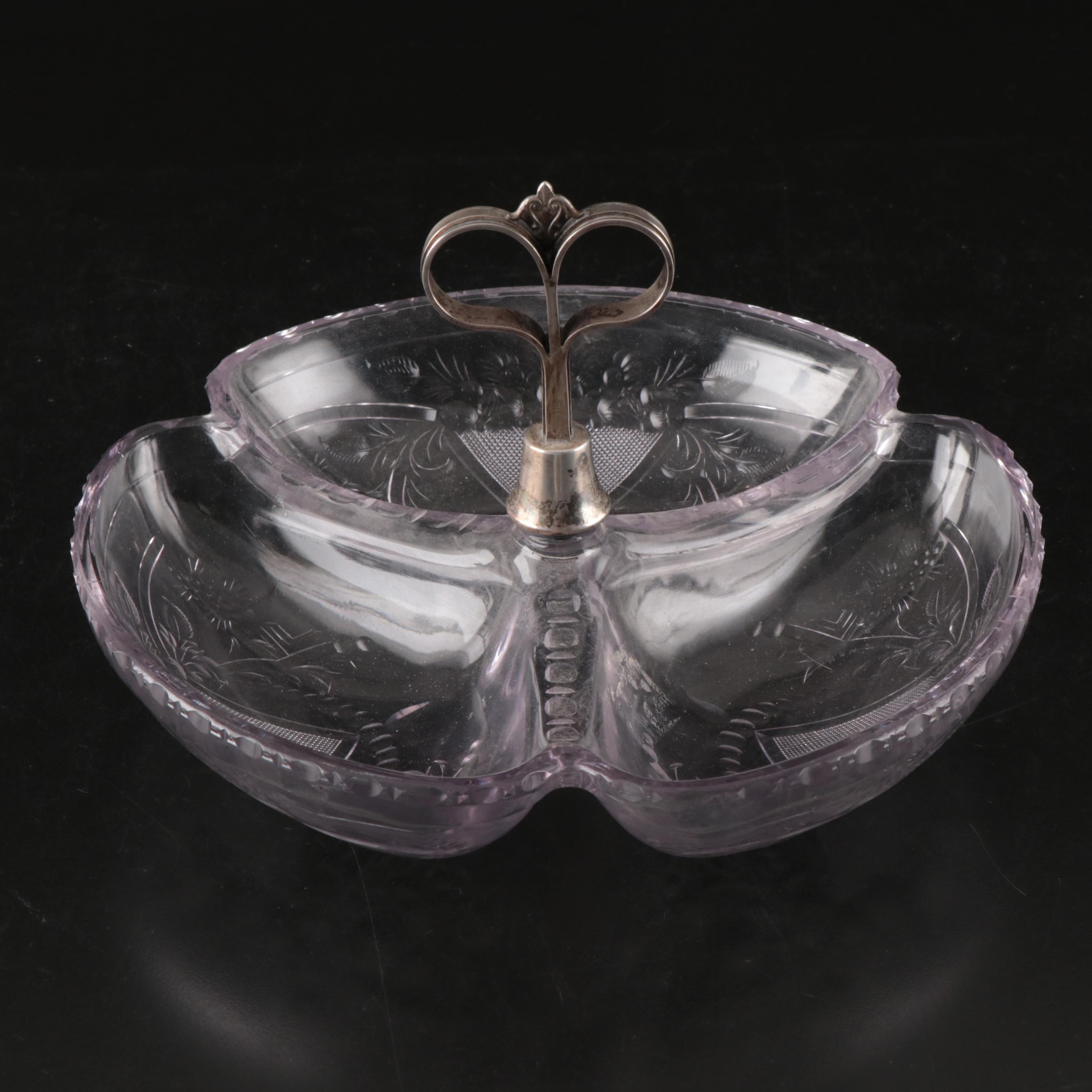 Duchin Weighted Sterling Base Compote with Other Tableware and Decanters