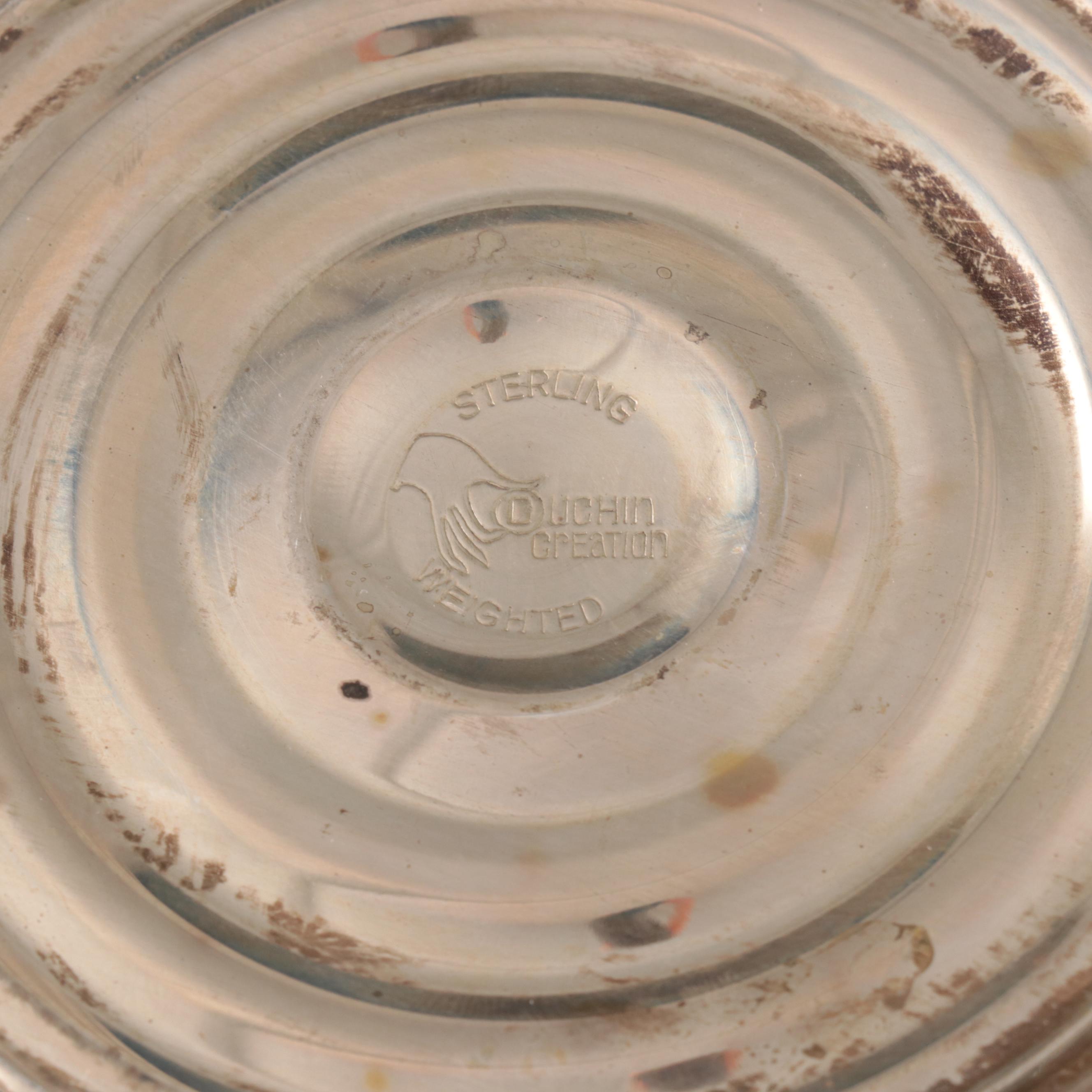 Duchin Weighted Sterling Base Compote with Other Tableware and Decanters