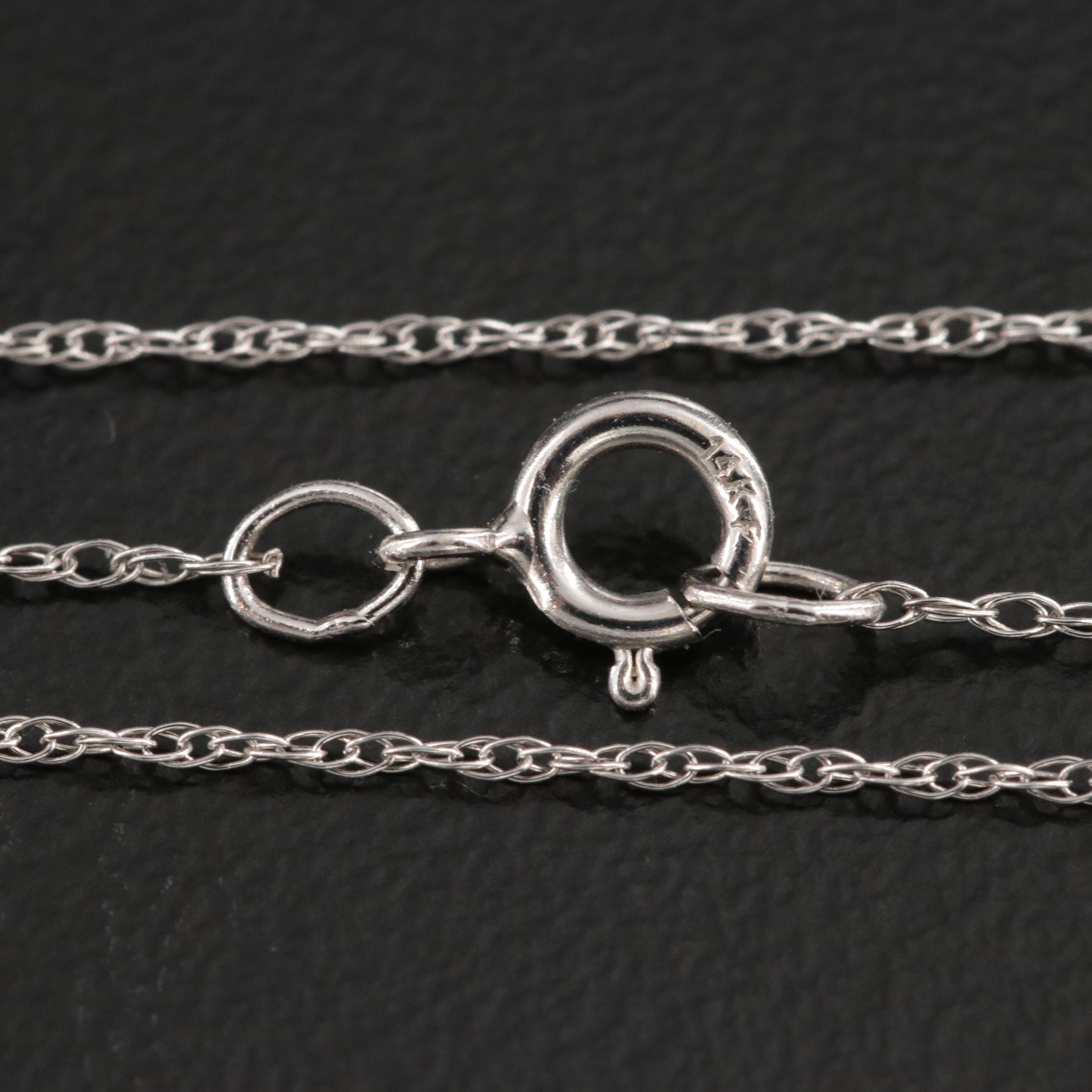 14K Opal and Diamond Pendant Necklace