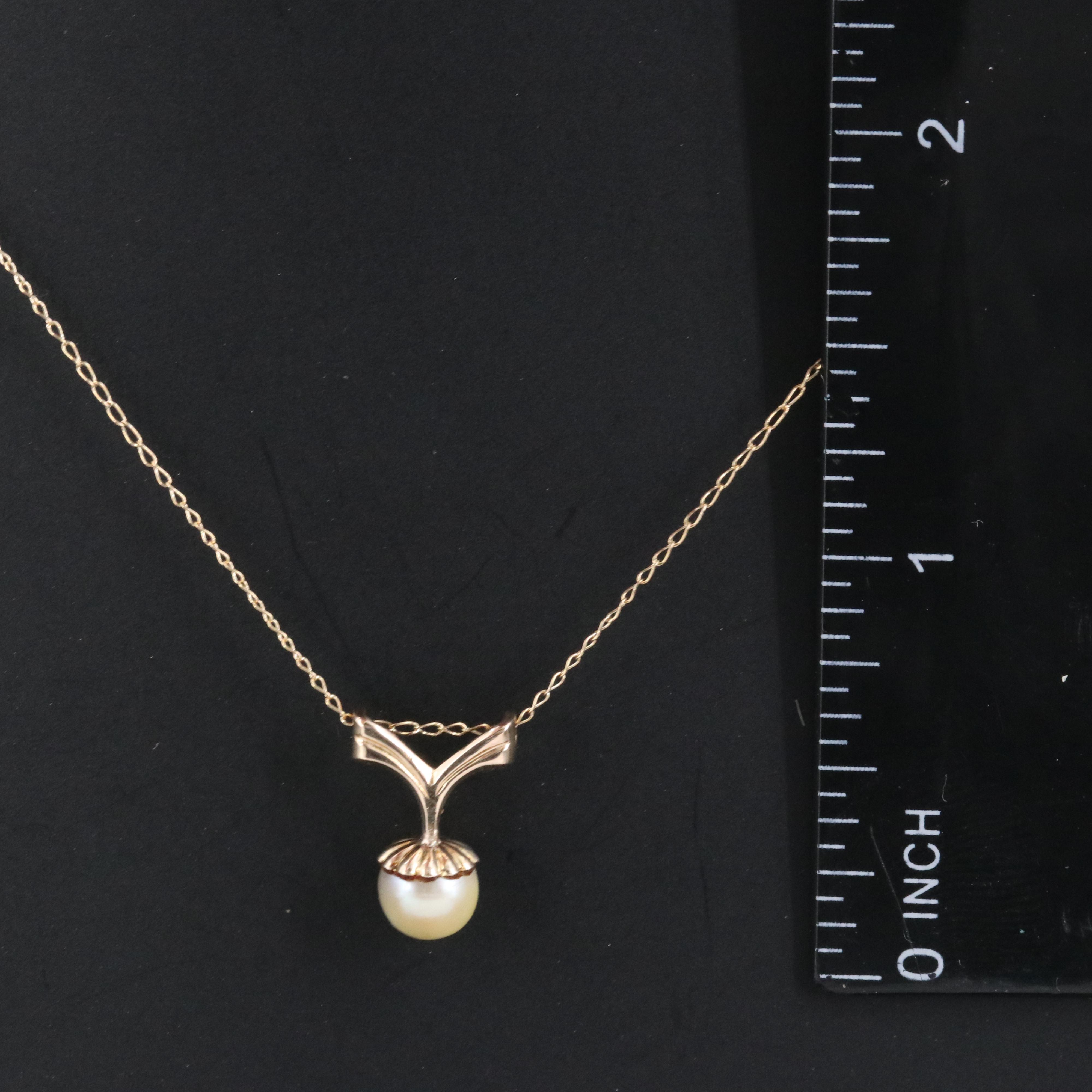14K Pearl Pendant Necklace