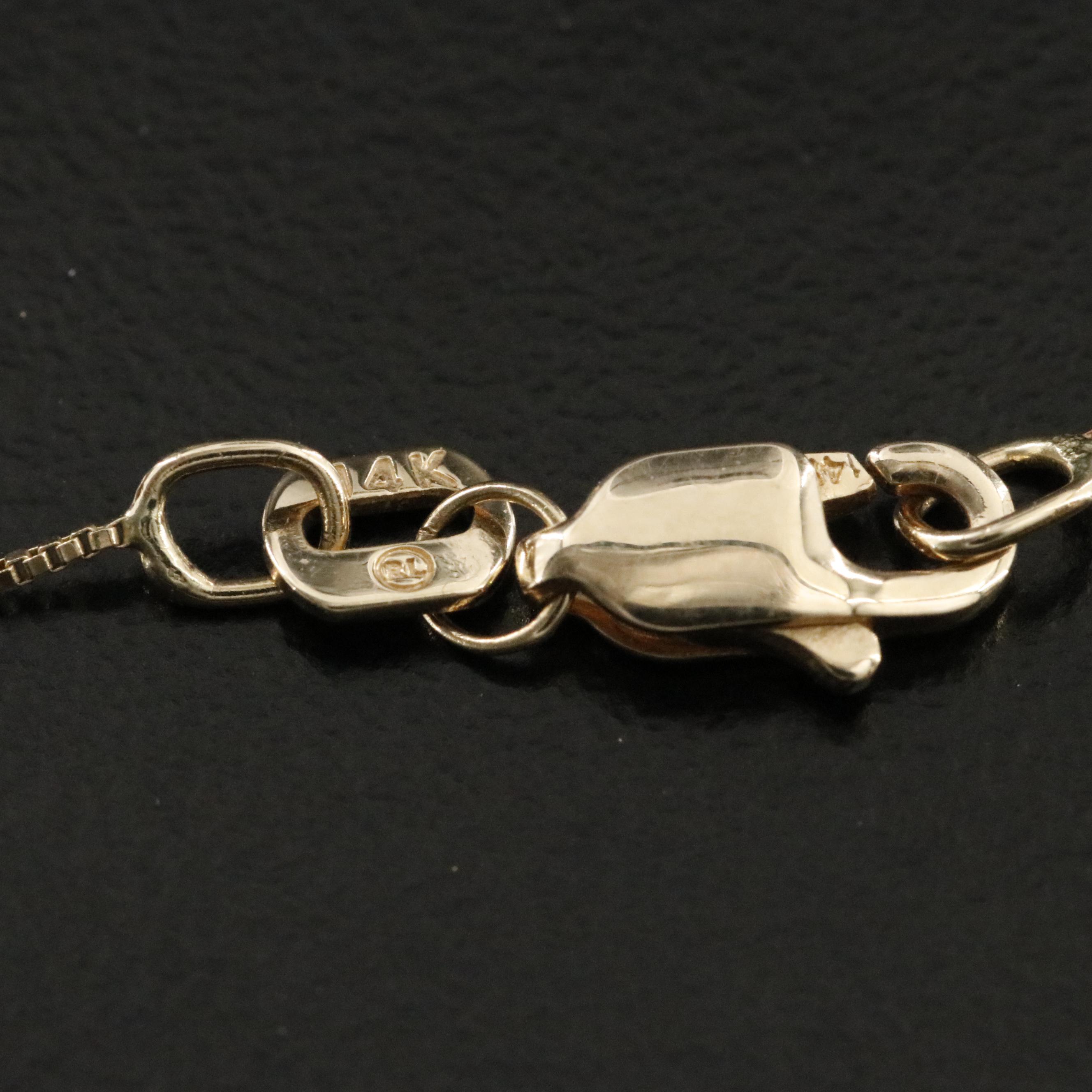 14K Carved Jadeite Pendant Necklace