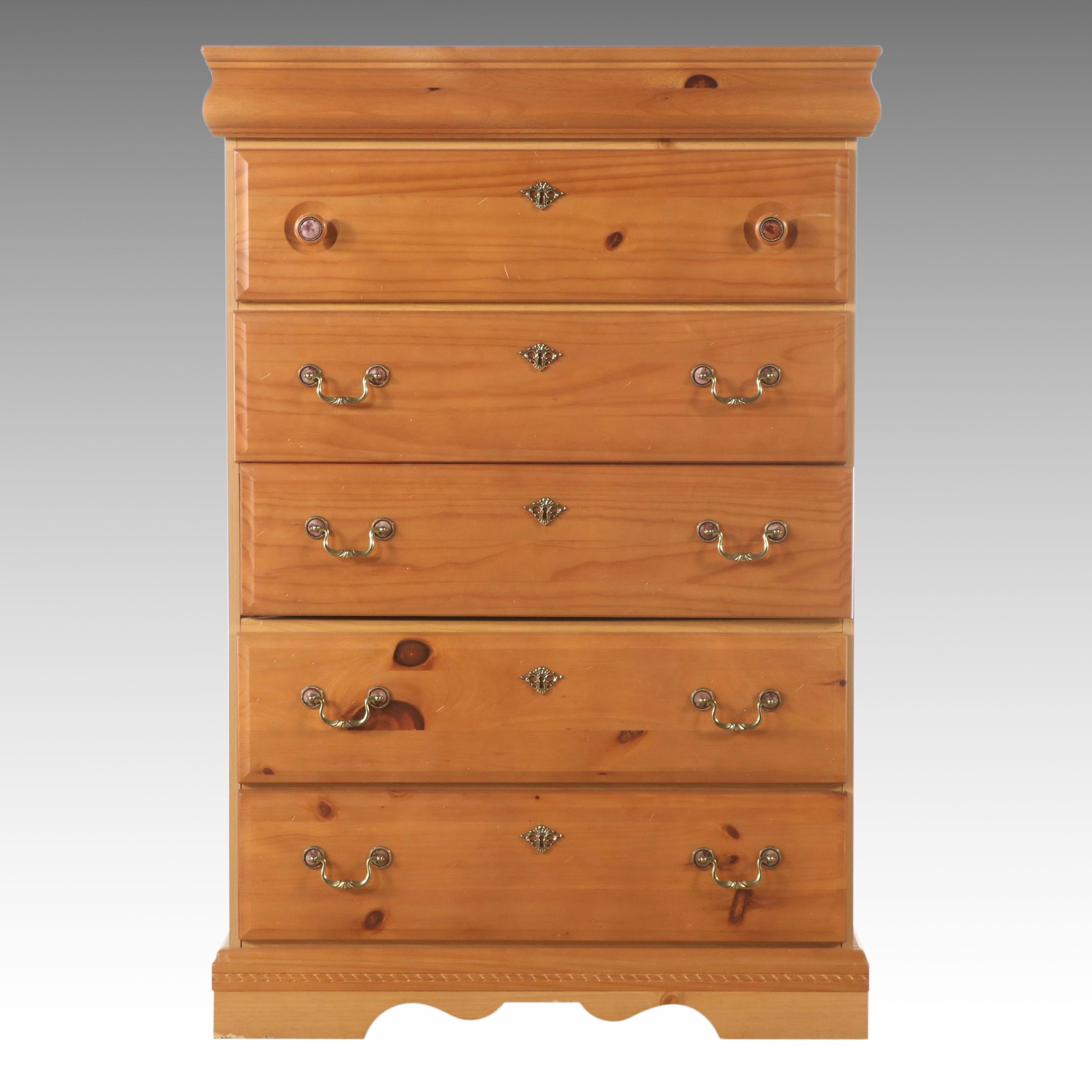 Colonial Style Pine Chest of Drawers