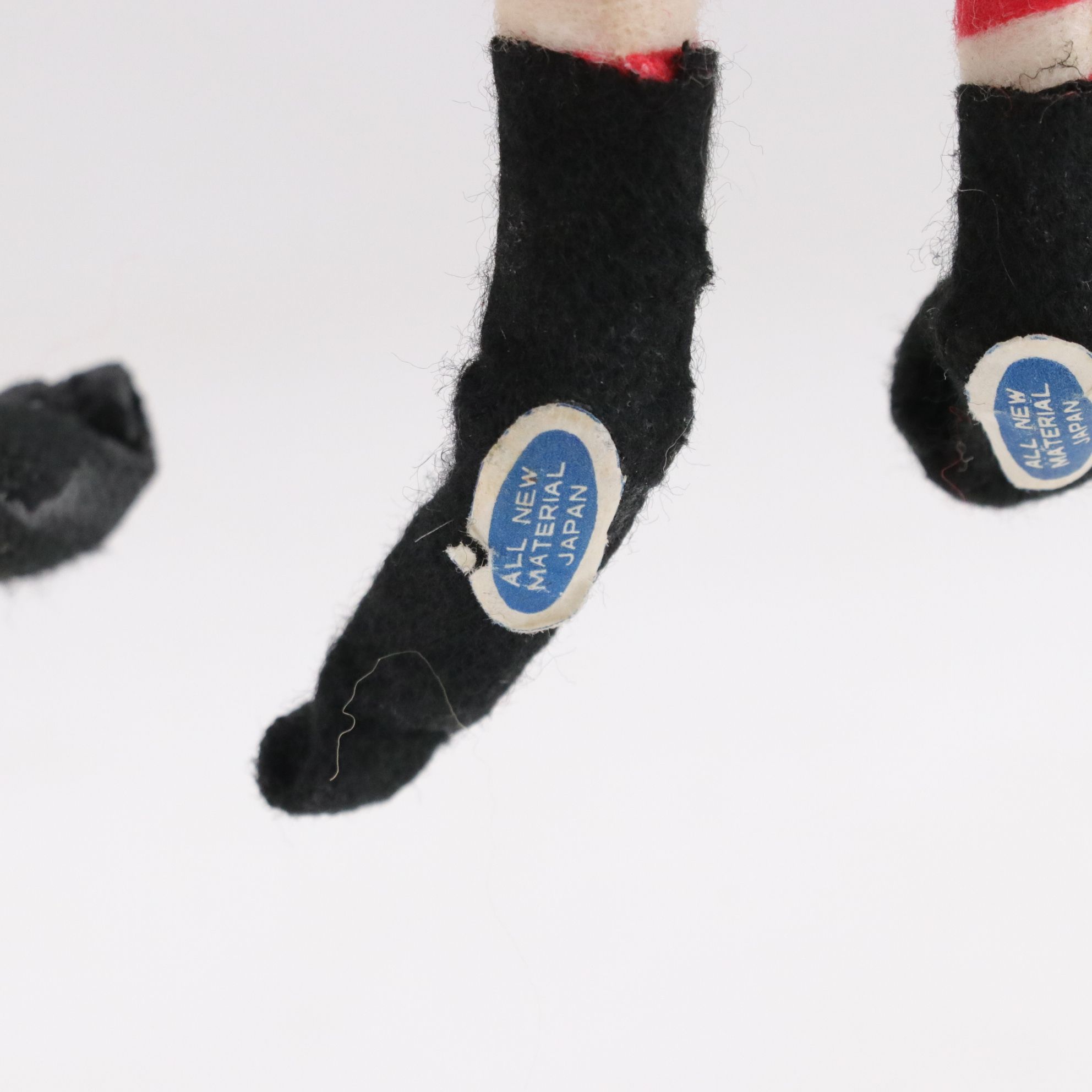 Japanese Knee-Hugger Elf Dolls and Plush Santa Claus with Molded Face