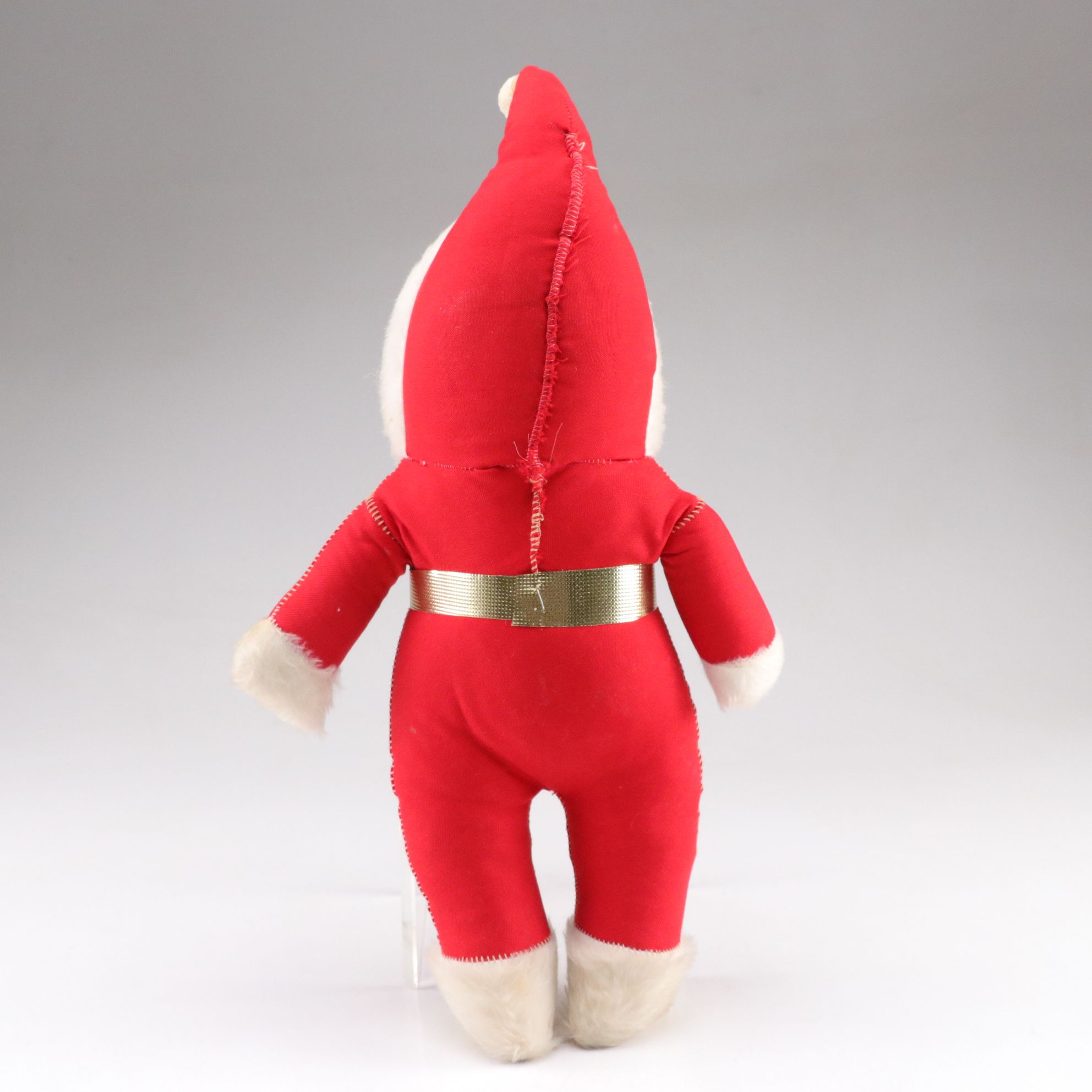 Japanese Knee-Hugger Elf Dolls and Plush Santa Claus with Molded Face